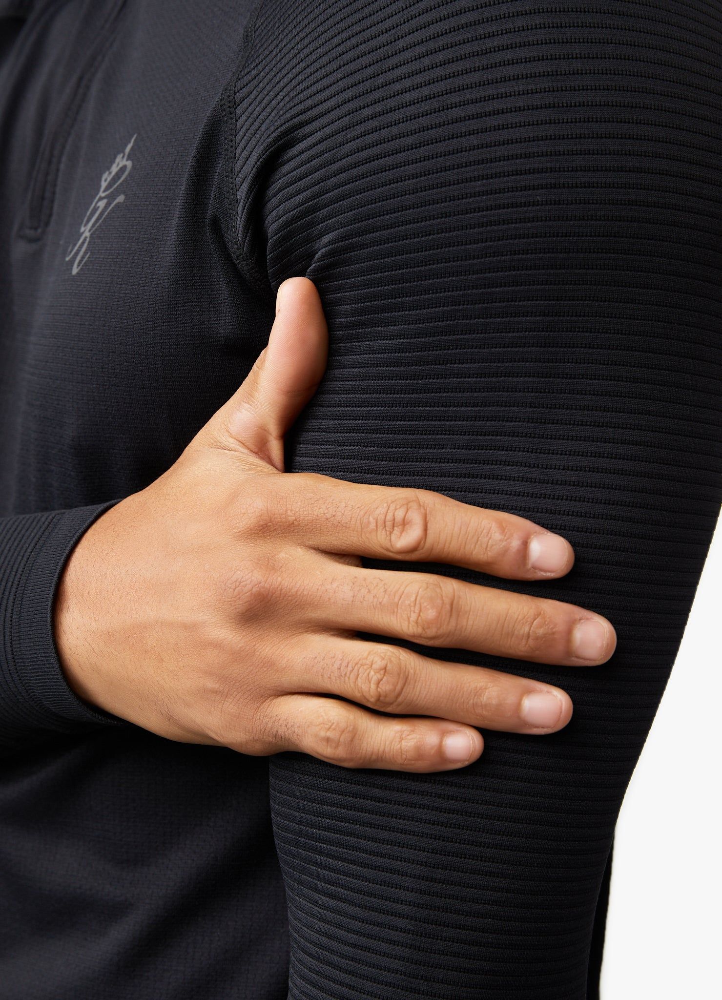 Gym King Sport Seamless Knit ¼ Zip Funnel – Black sold by The Gym King product image thumbnail 7