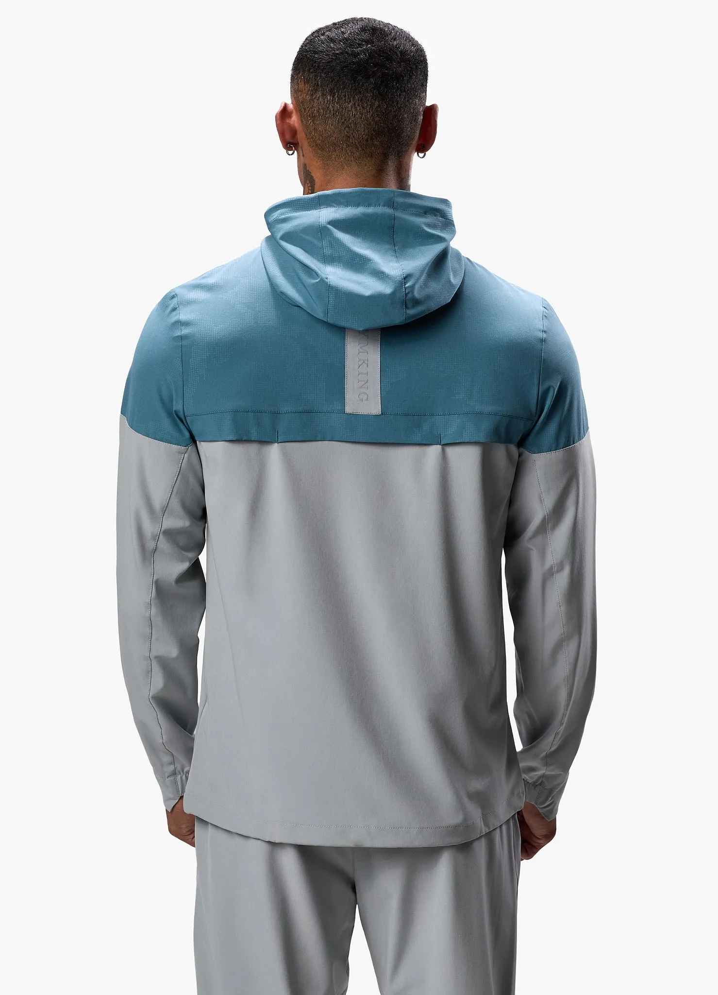 Gym King Debossed Camo Woven Tracksuit - Cloudy Grey/Lake Blue sold by The Gym King product image thumbnail 3