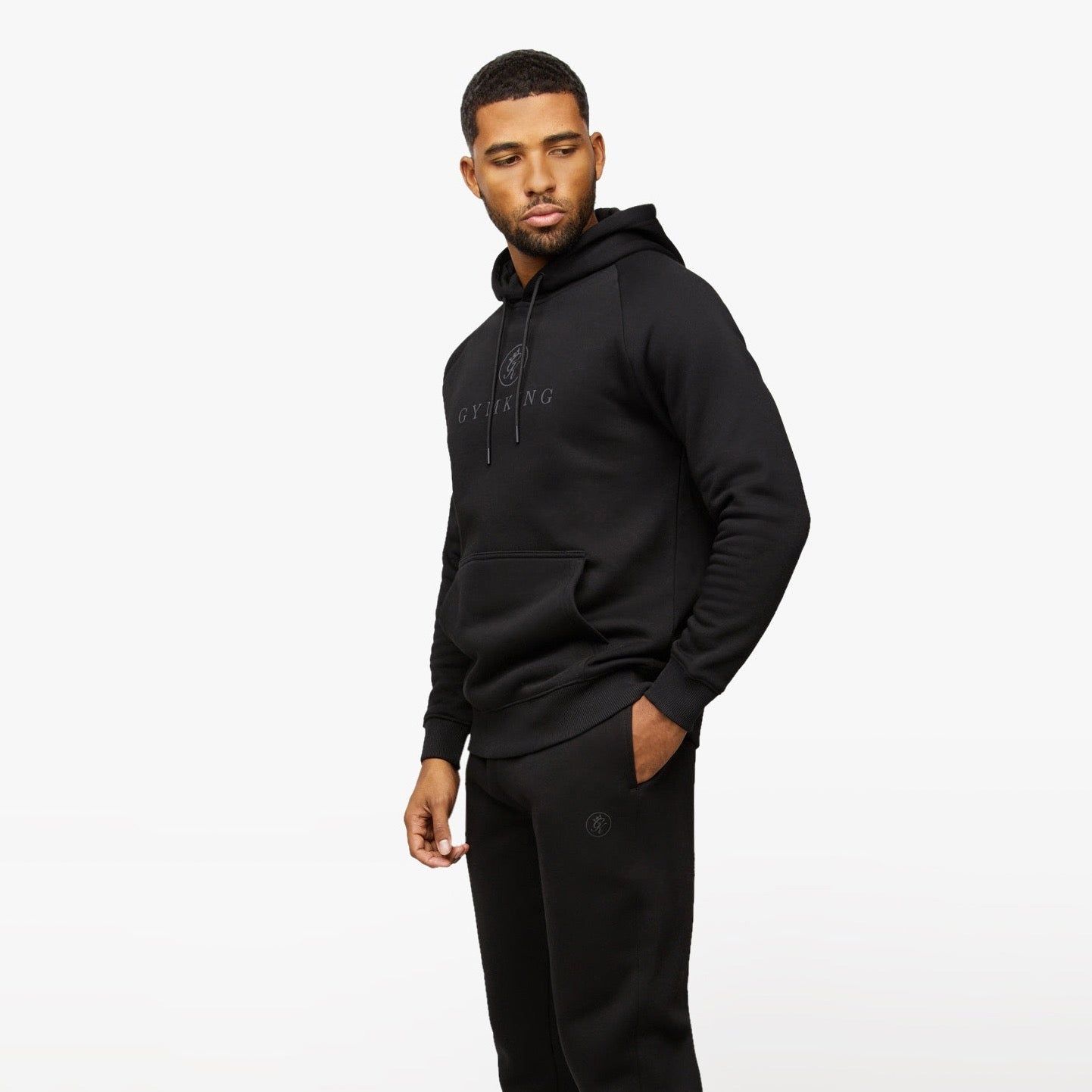 Gym King Pro Logo Hood - Black/Black sold by The Gym King product image thumbnail 2