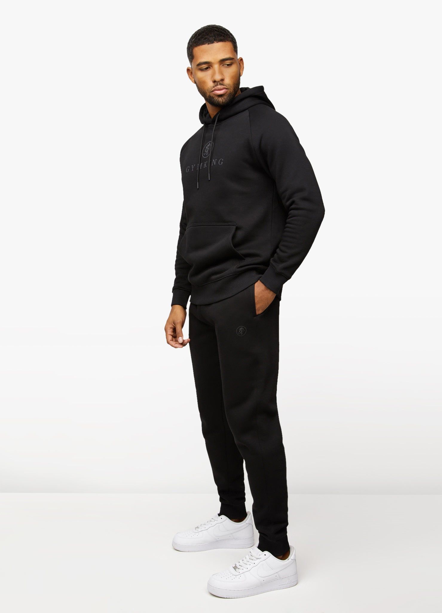 Gym King Pro Logo Hood - Black/Black sold by The Gym King product image thumbnail 8