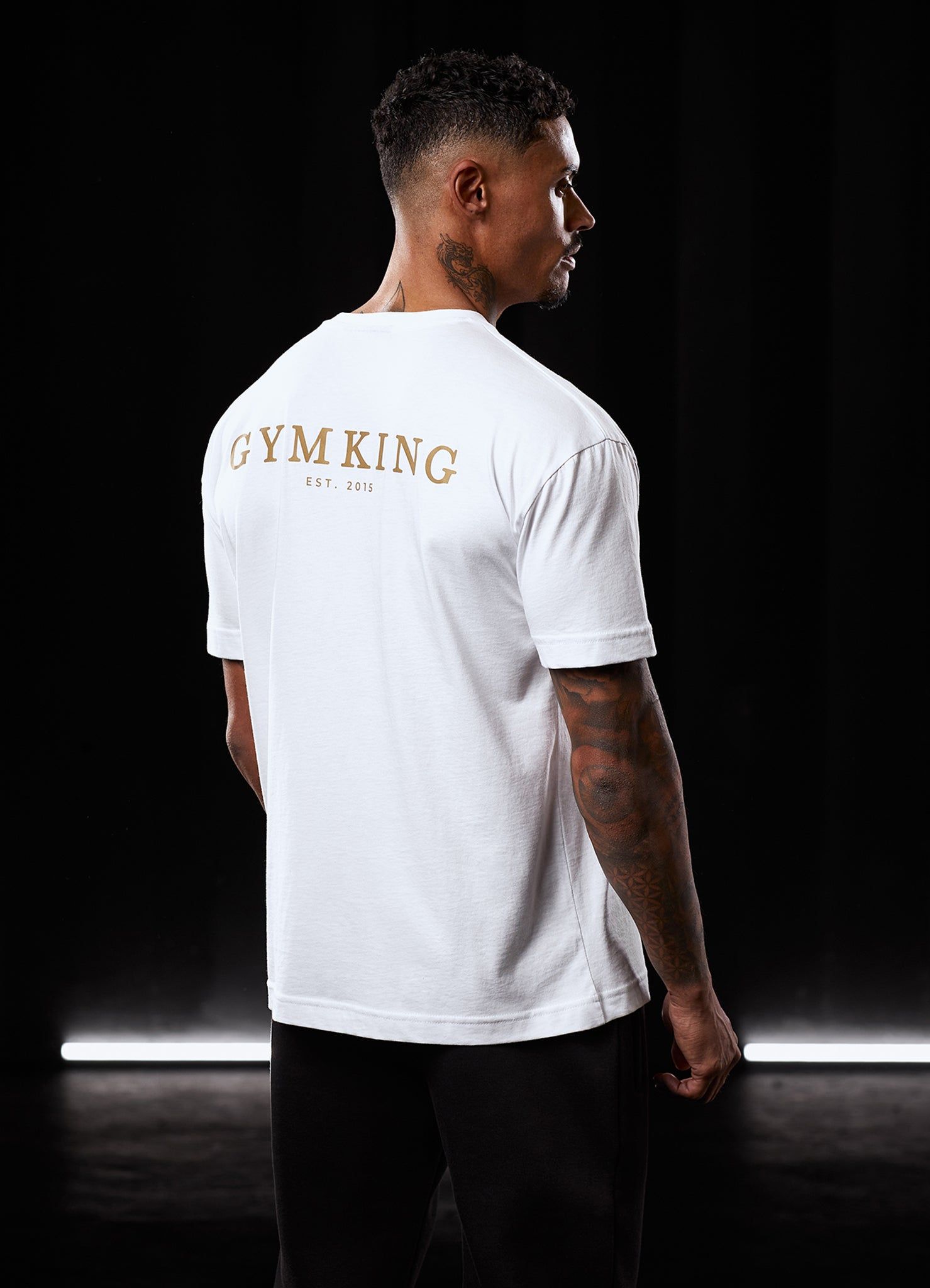 Gym King Established Tee - White/Gold sold by The Gym King
