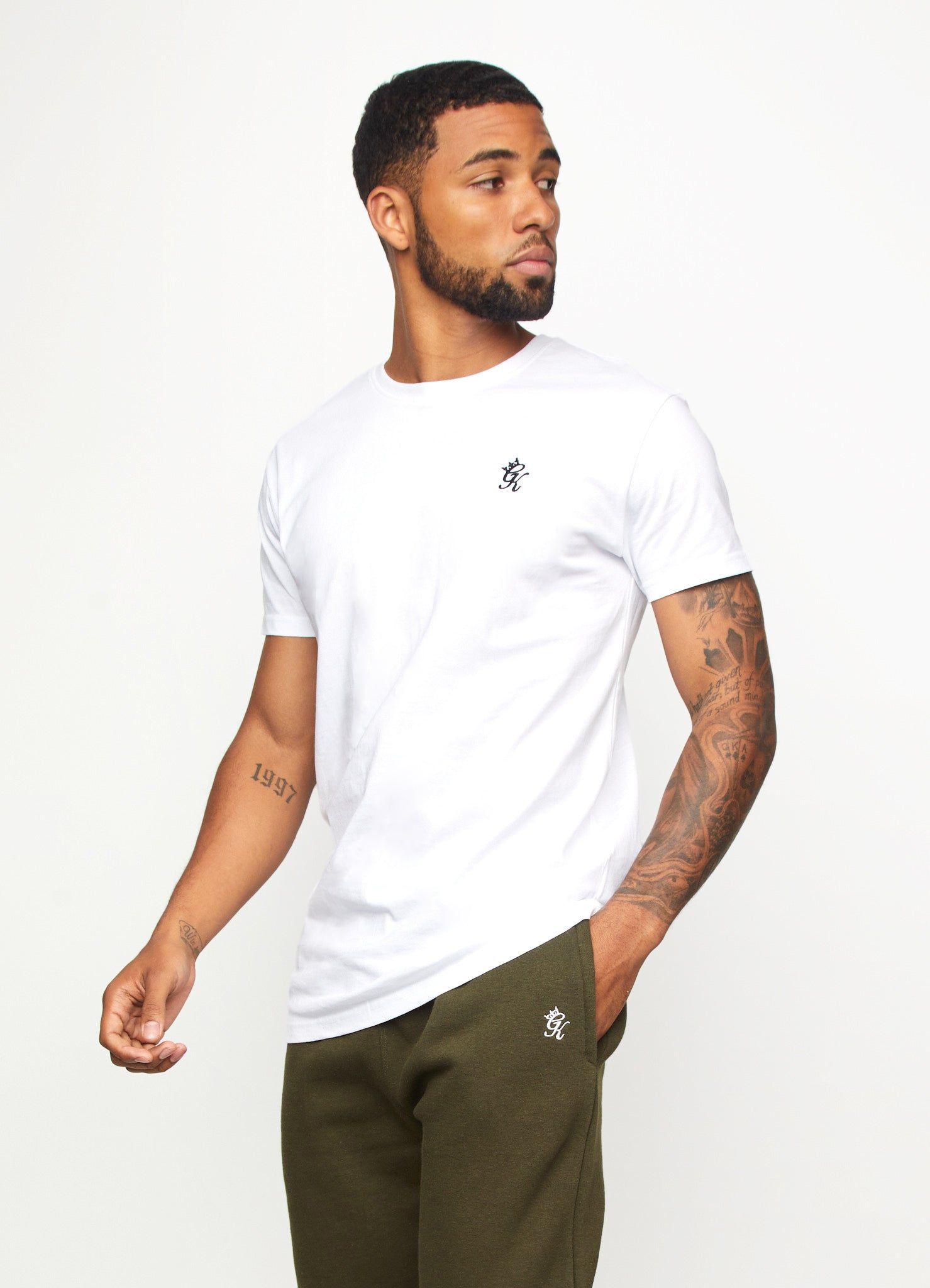 Gym King Essential 2-Pack T-Shirts - White/Black sold by The Gym King product image thumbnail 3