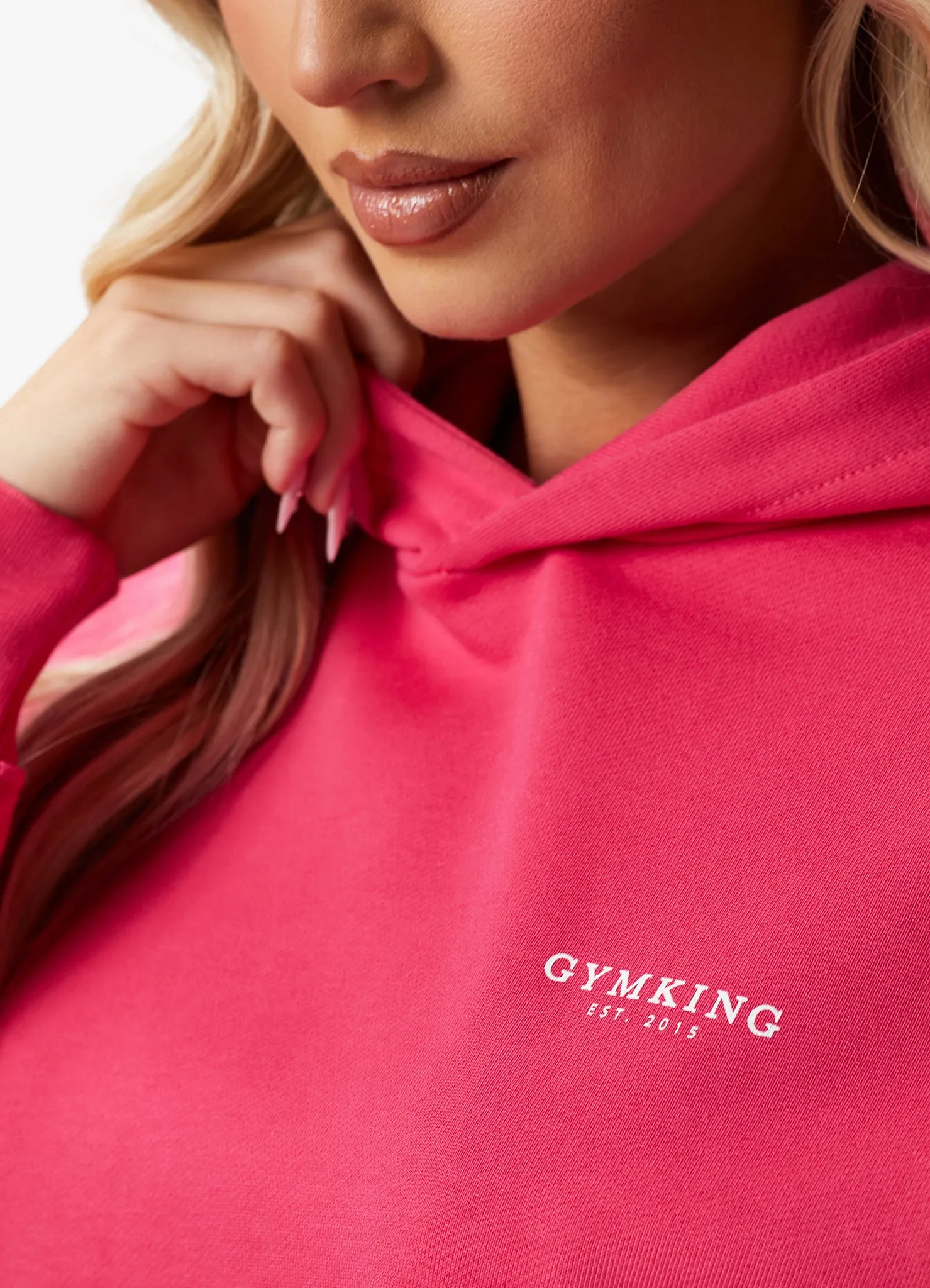 Gym King Established Relaxed Fit Hood - Raspberry Burst sold by The Gym King product image thumbnail 4