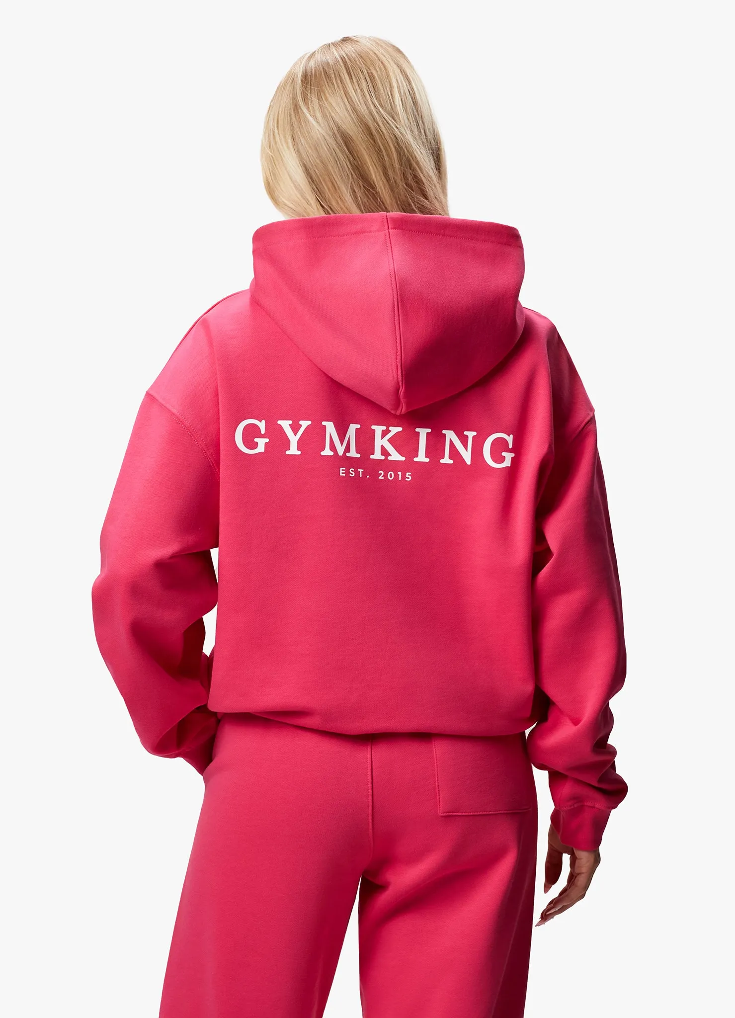 Gym King Established Relaxed Fit Hood - Raspberry Burst sold by The Gym King product image thumbnail 3