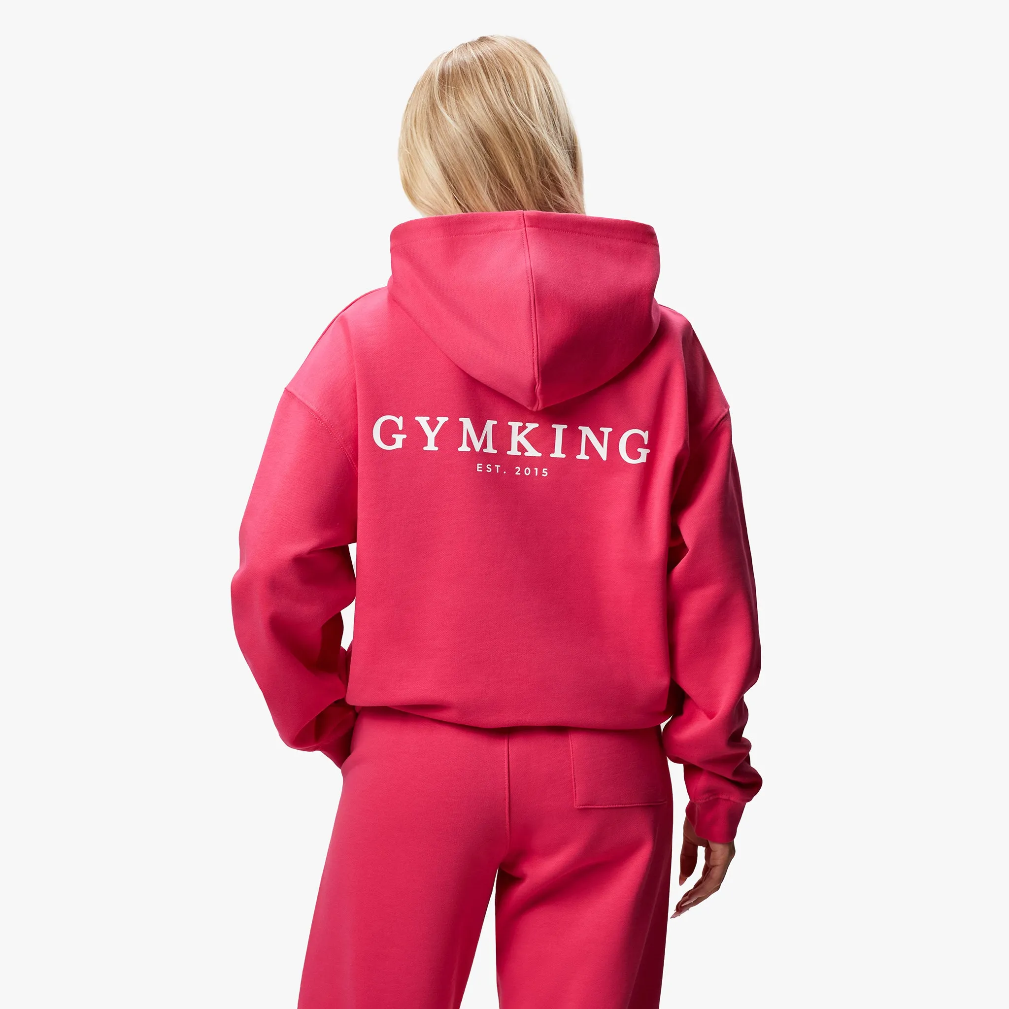 Gym King Established Relaxed Fit Hood - Raspberry Burst sold by The Gym King product image thumbnail 2