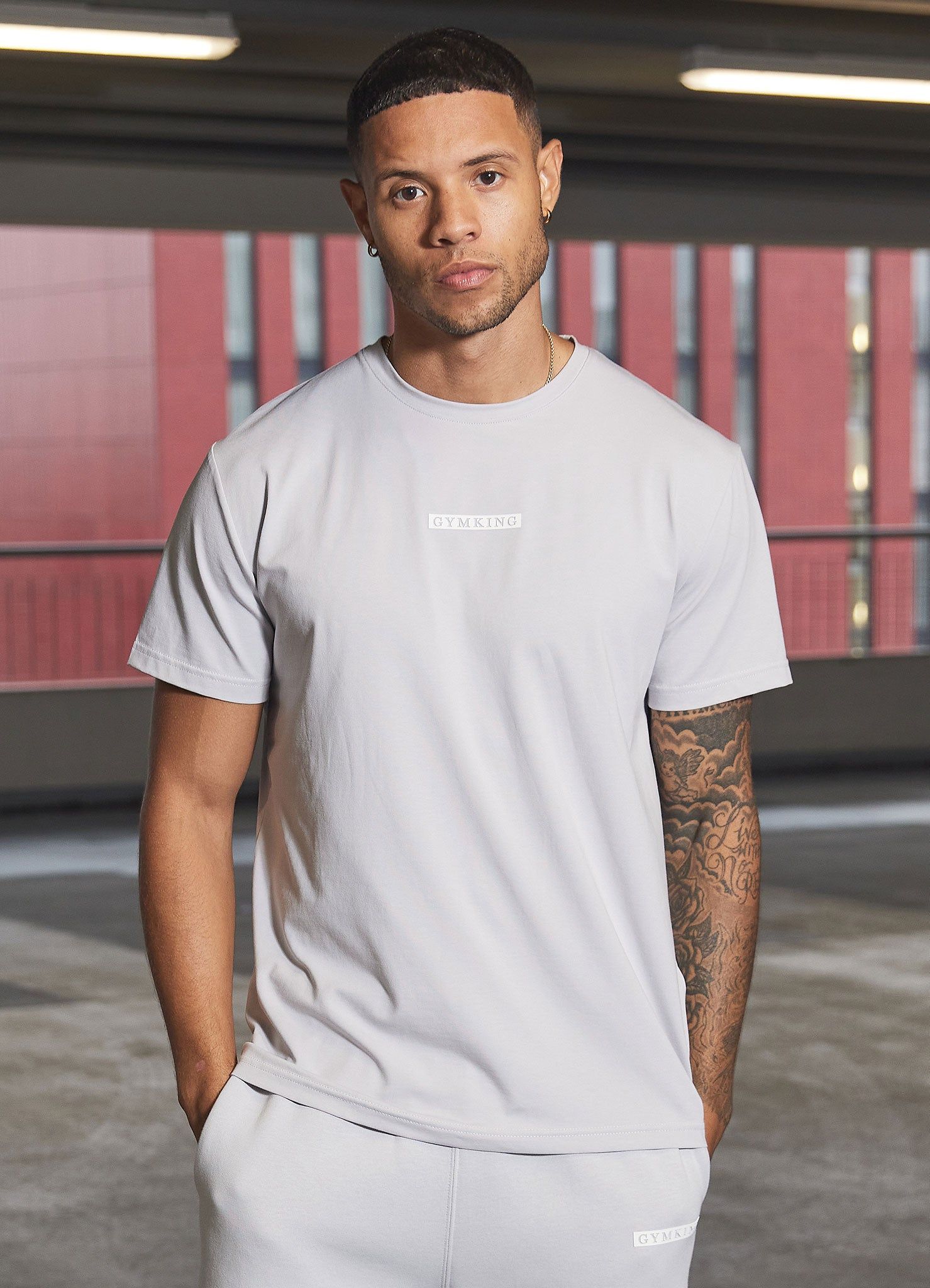 Gym King Box Logo Tee - Light Grey sold by The Gym King product image thumbnail 4