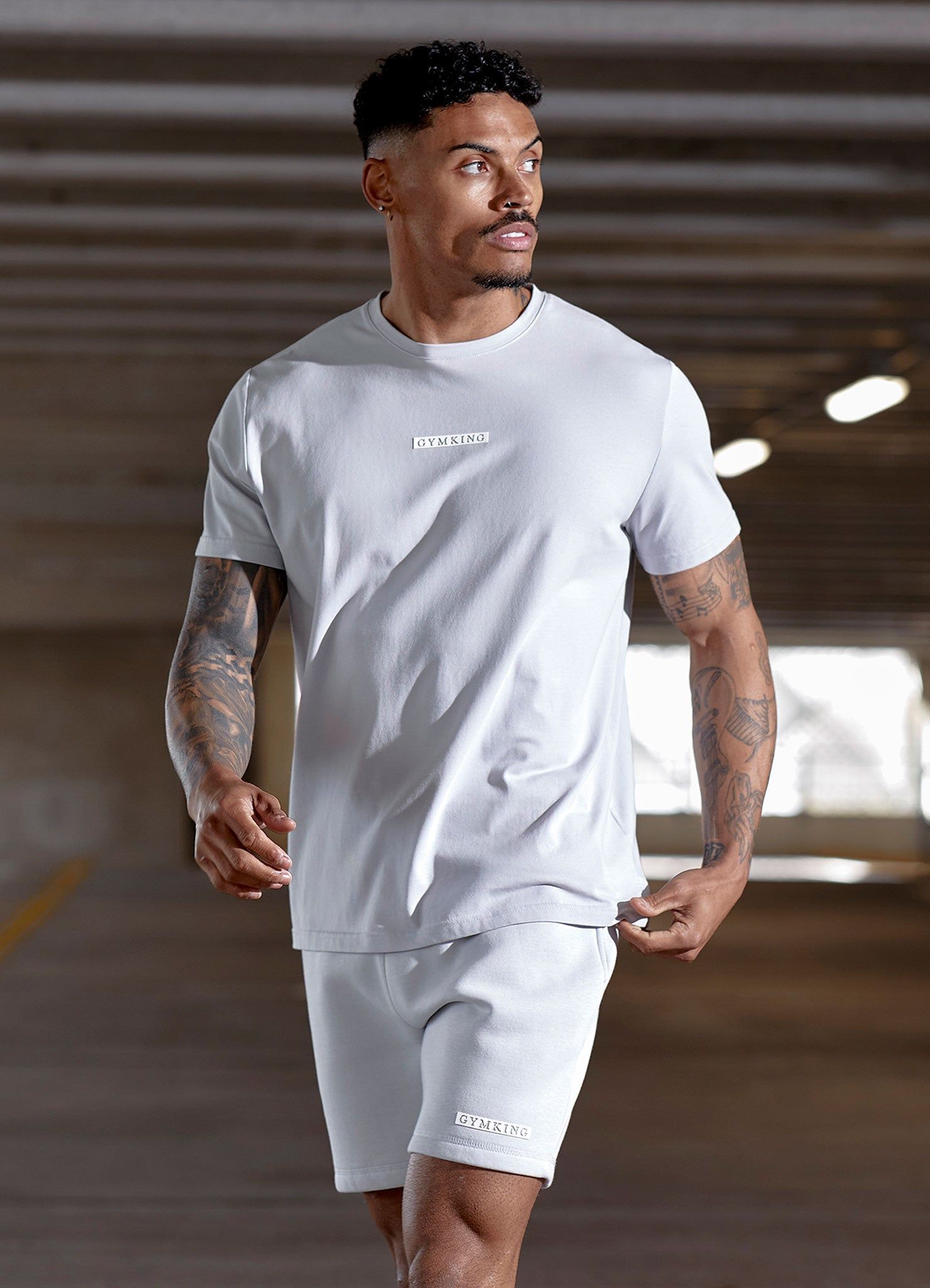 Gym King Box Logo Tee - Light Grey sold by The Gym King product image thumbnail 3