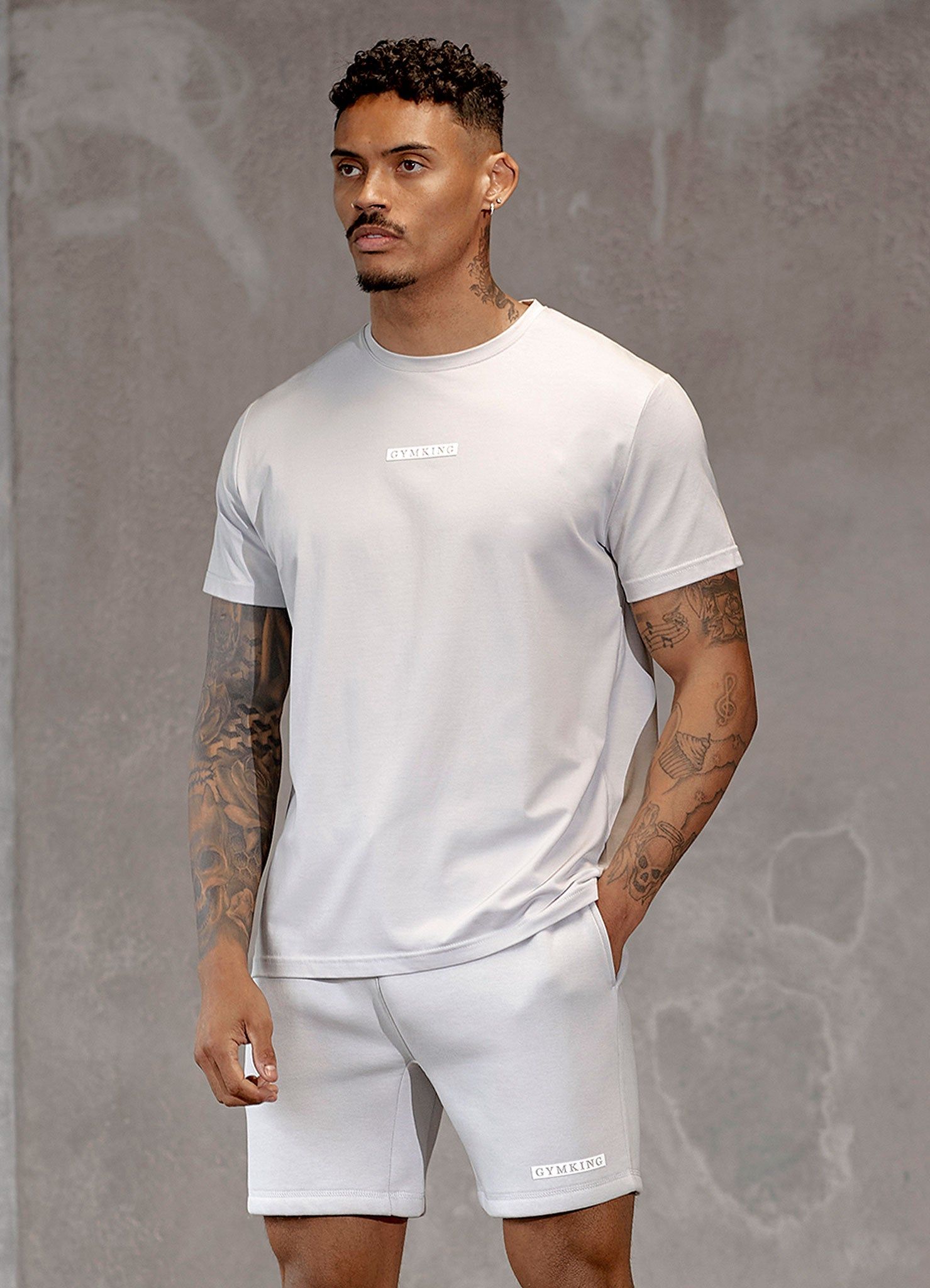 Gym King Box Logo Tee - Light Grey sold by The Gym King