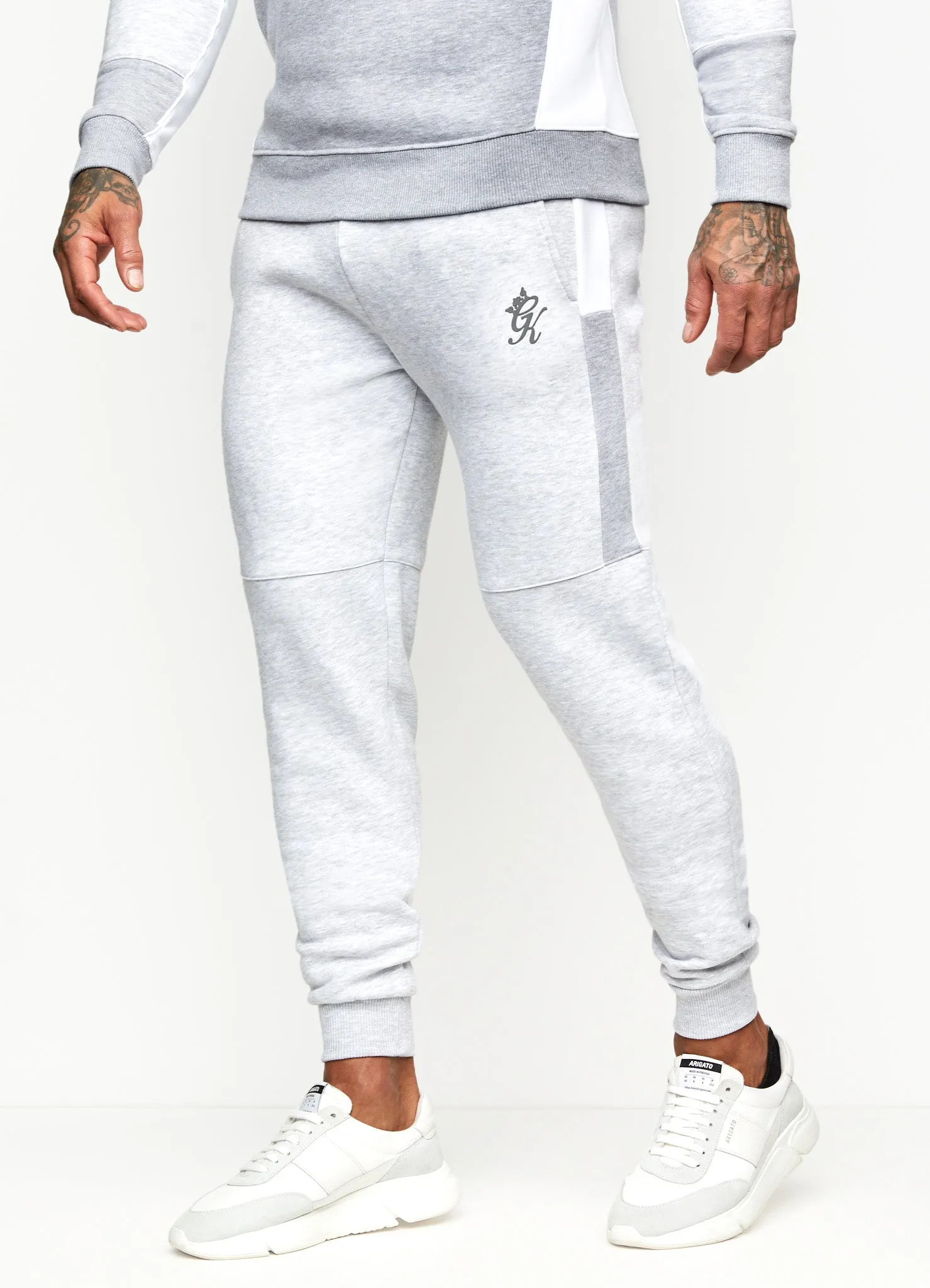 Gym King Minefield Jogger - Snow Marl/White/Light Grey Marl sold by The Gym King