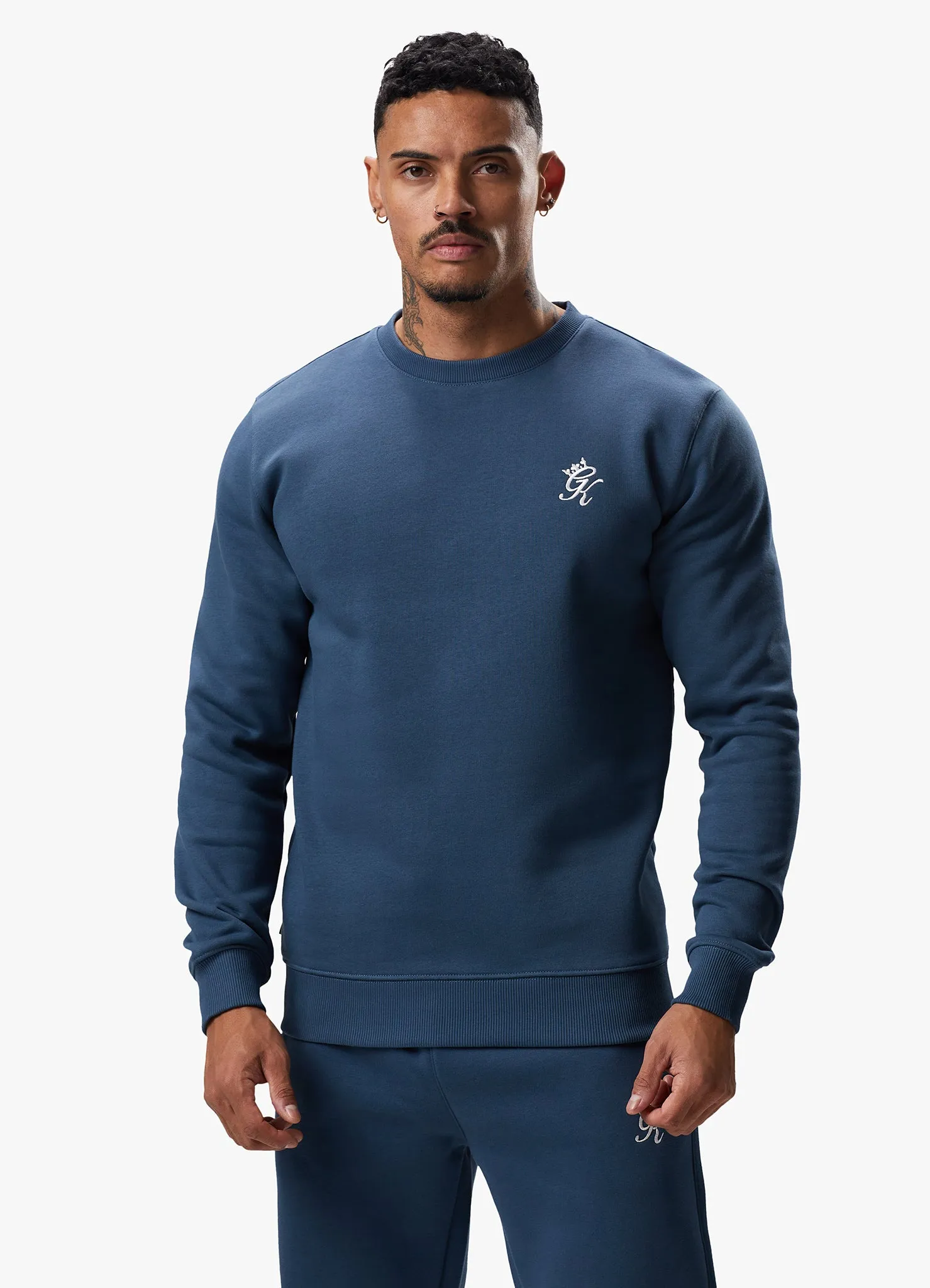 Gym King Fundamental Fleece Crew - Twilight Blue sold by The Gym King