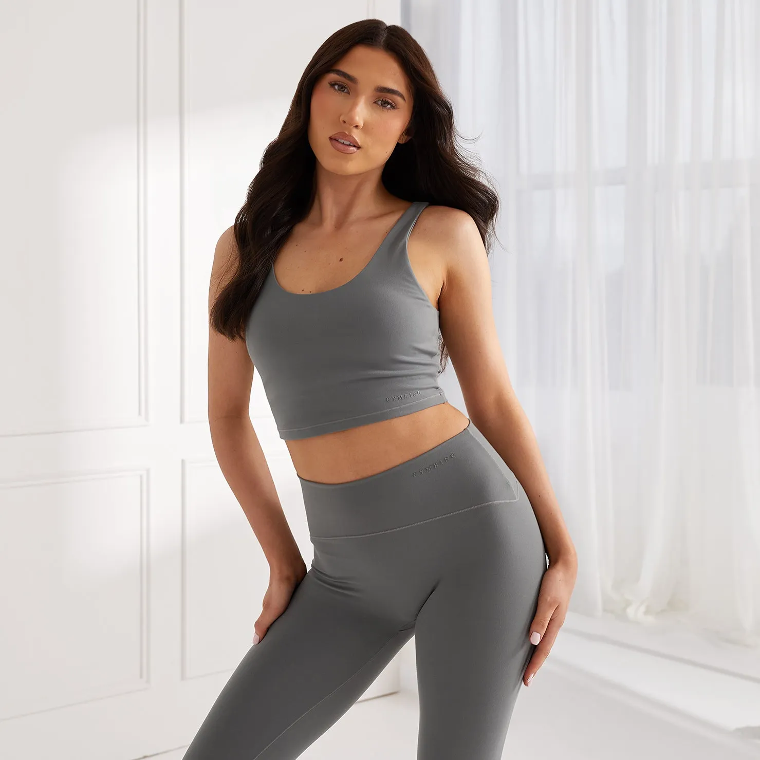 Gym King Peach Luxe Tank - Dark Sage Luxe sold by The Gym King product image thumbnail 2