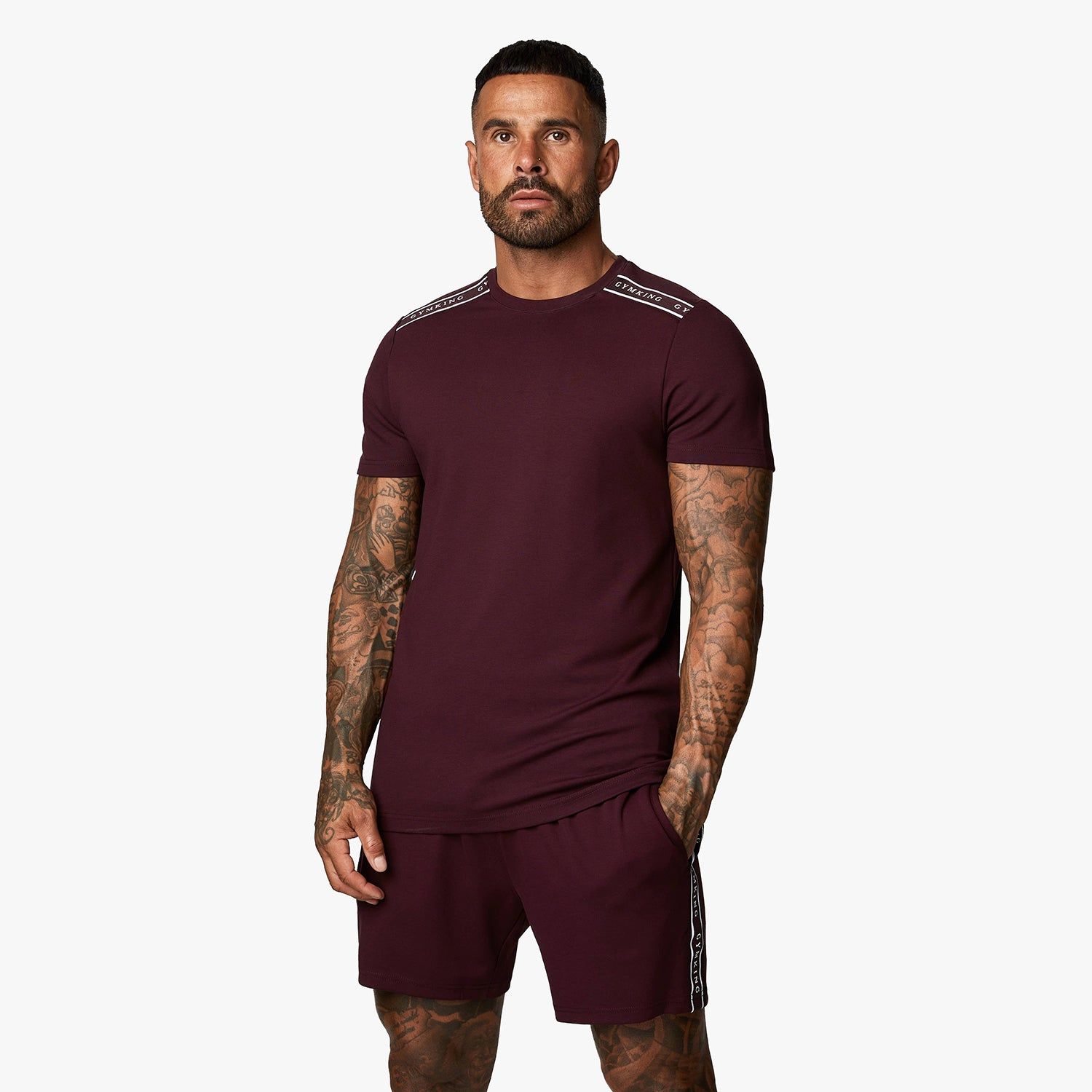 Gym King Signature Taped Tee - Fig sold by The Gym King product image thumbnail 2