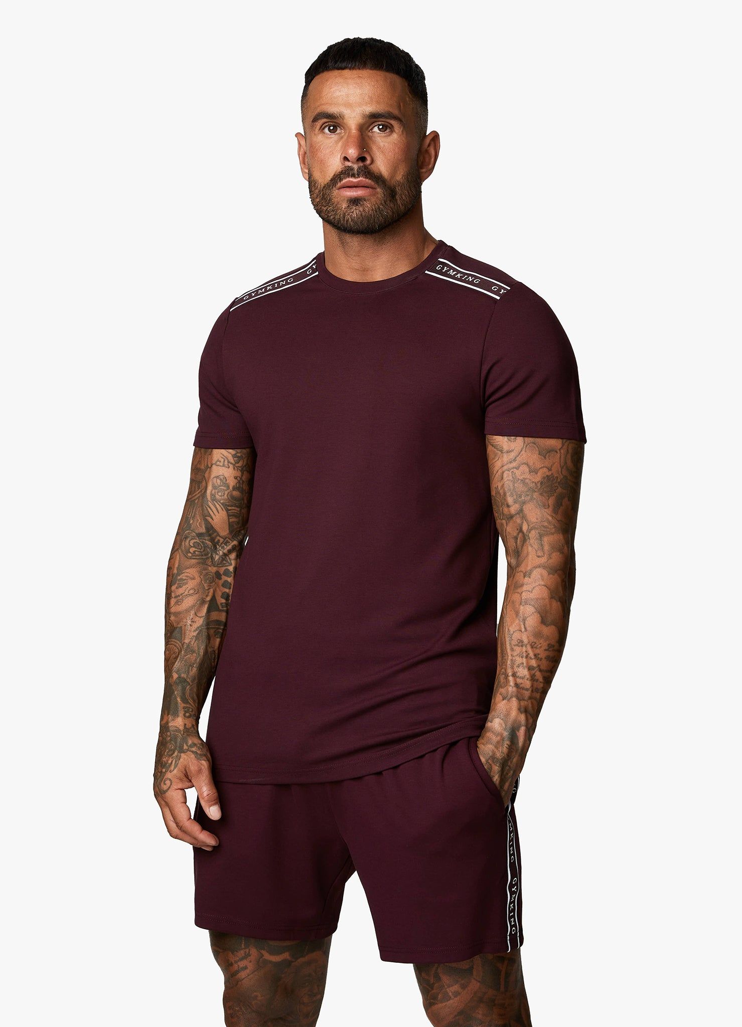 Gym King Signature Taped Tee - Fig sold by The Gym King