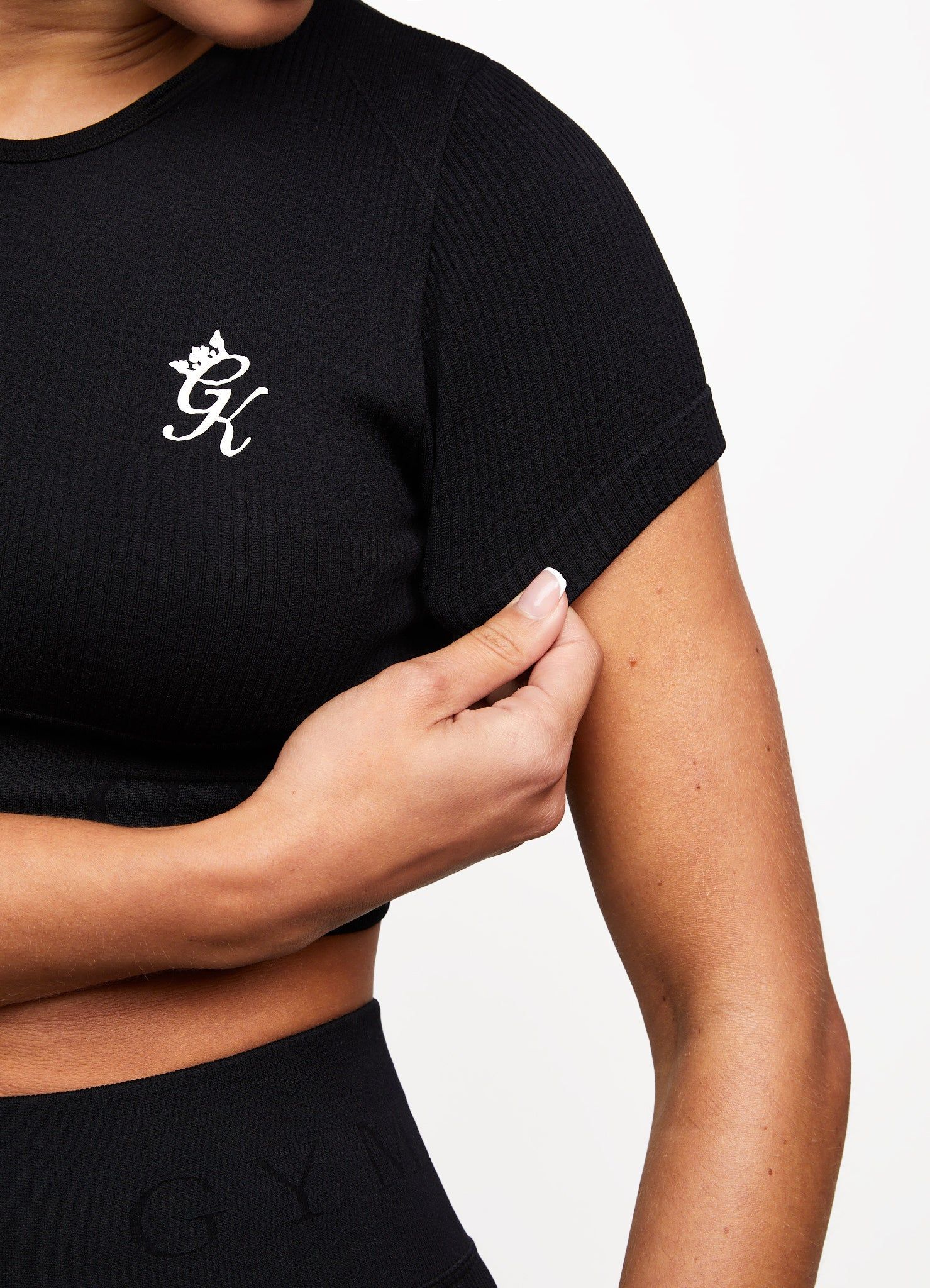 Gym King Formation Seamless Rib Short Sleeve Top - Black sold by The Gym King product image thumbnail 5