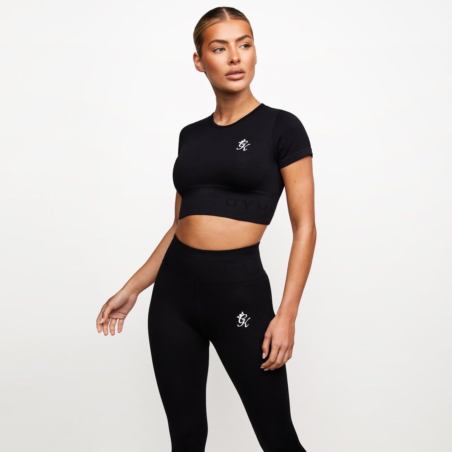 Gym King Formation Seamless Rib Short Sleeve Top - Black sold by The Gym King product image thumbnail 2