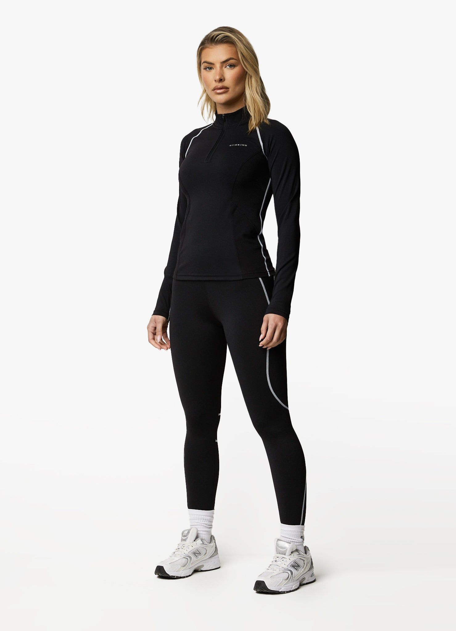 Gym King Motivate 1/4 Zip - Black/White sold by The Gym King product image thumbnail 4