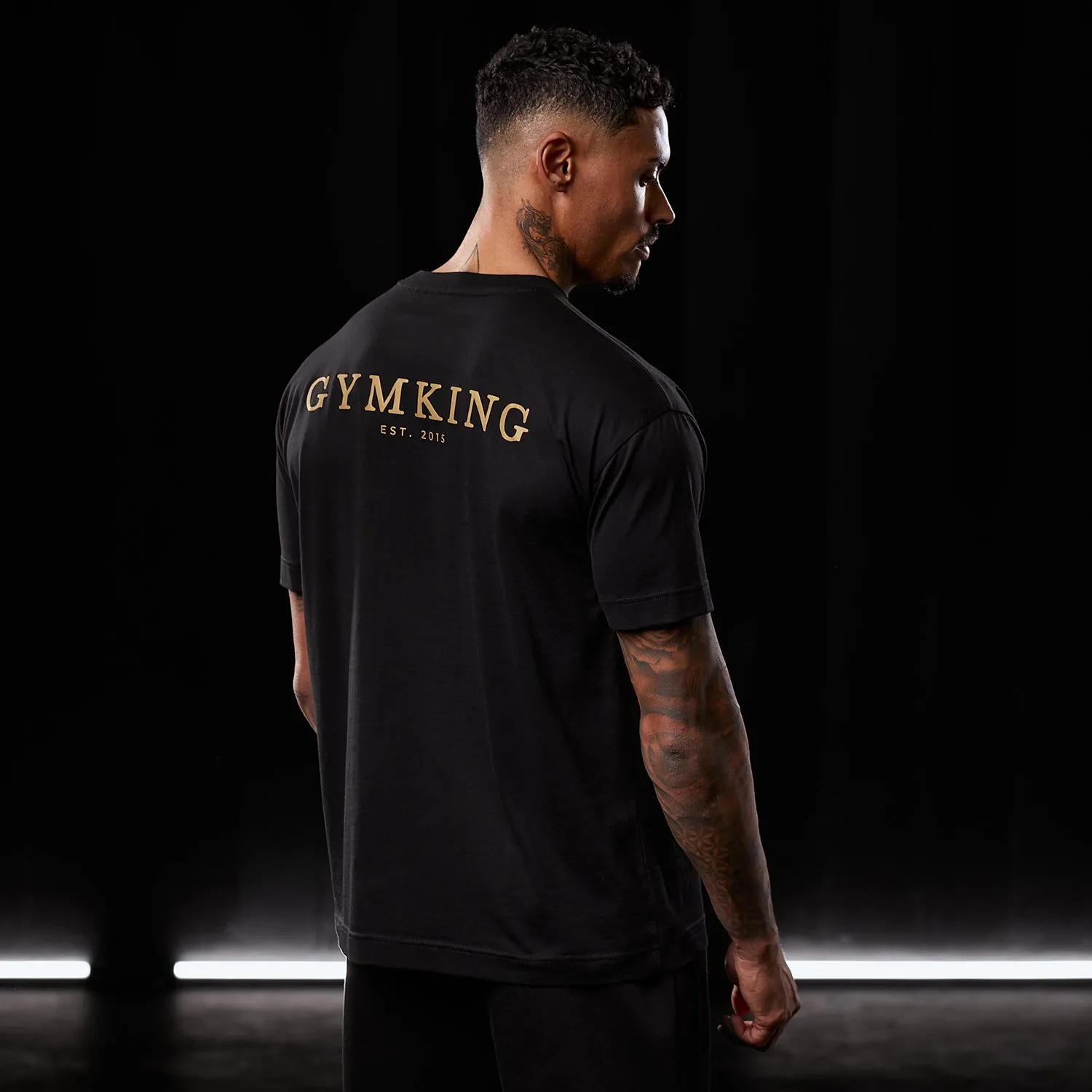 Gym King Oversized Logo T-shirt - Black/Gold sold by The Gym King product image thumbnail 2