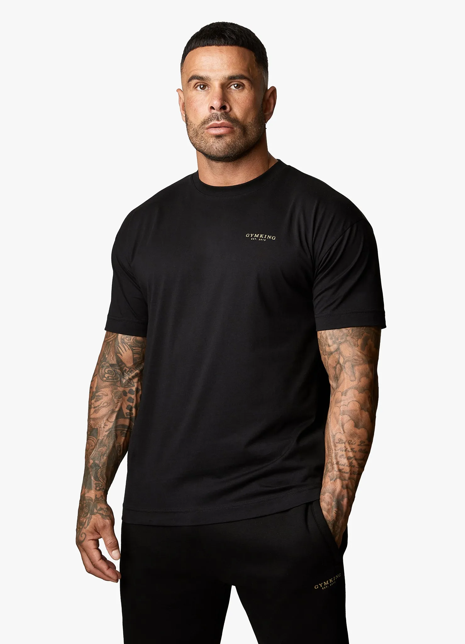 Gym King Oversized Logo T-shirt - Black/Gold sold by The Gym King product image thumbnail 3