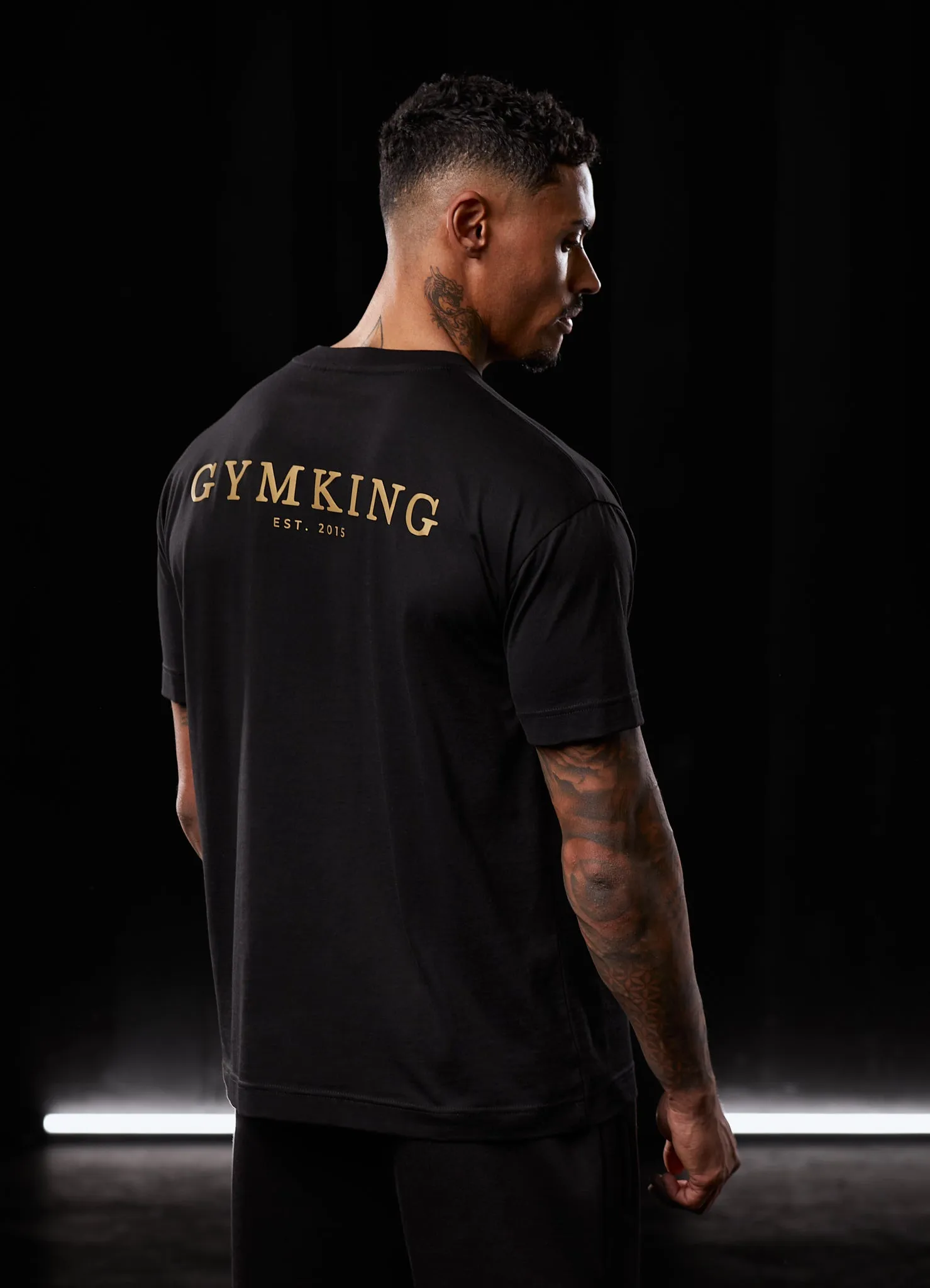 Gym King Oversized Logo T-shirt - Black/Gold sold by The Gym King product image thumbnail 4