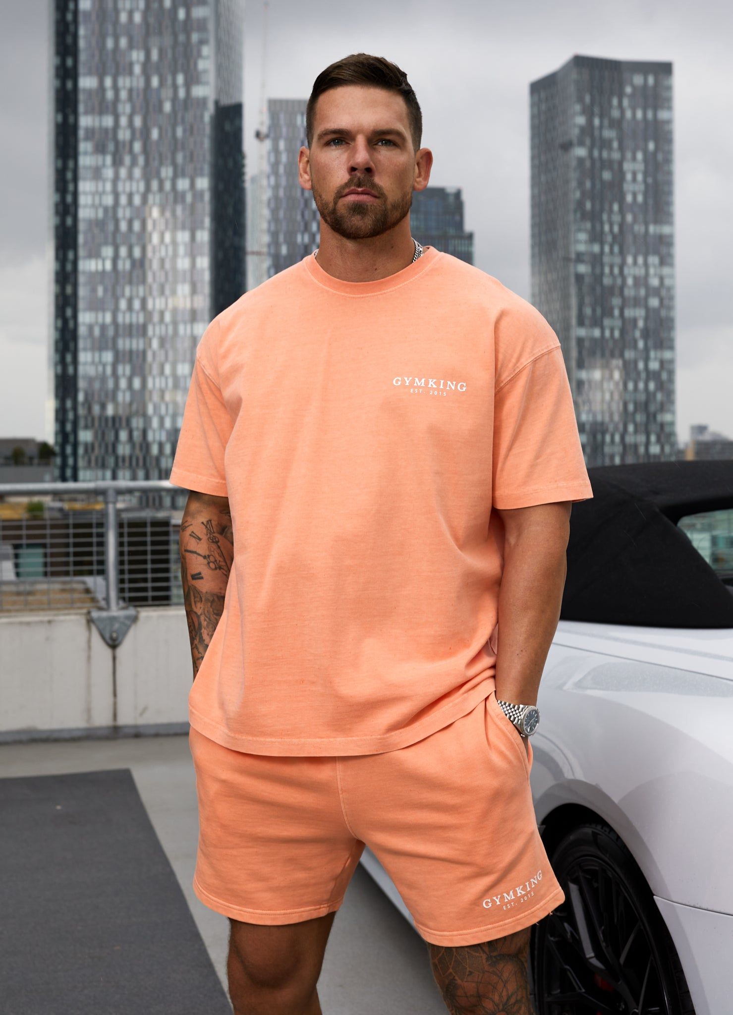 Gym King Est. Legacy Washed Tee - Washed Coral sold by The Gym King product image thumbnail 3