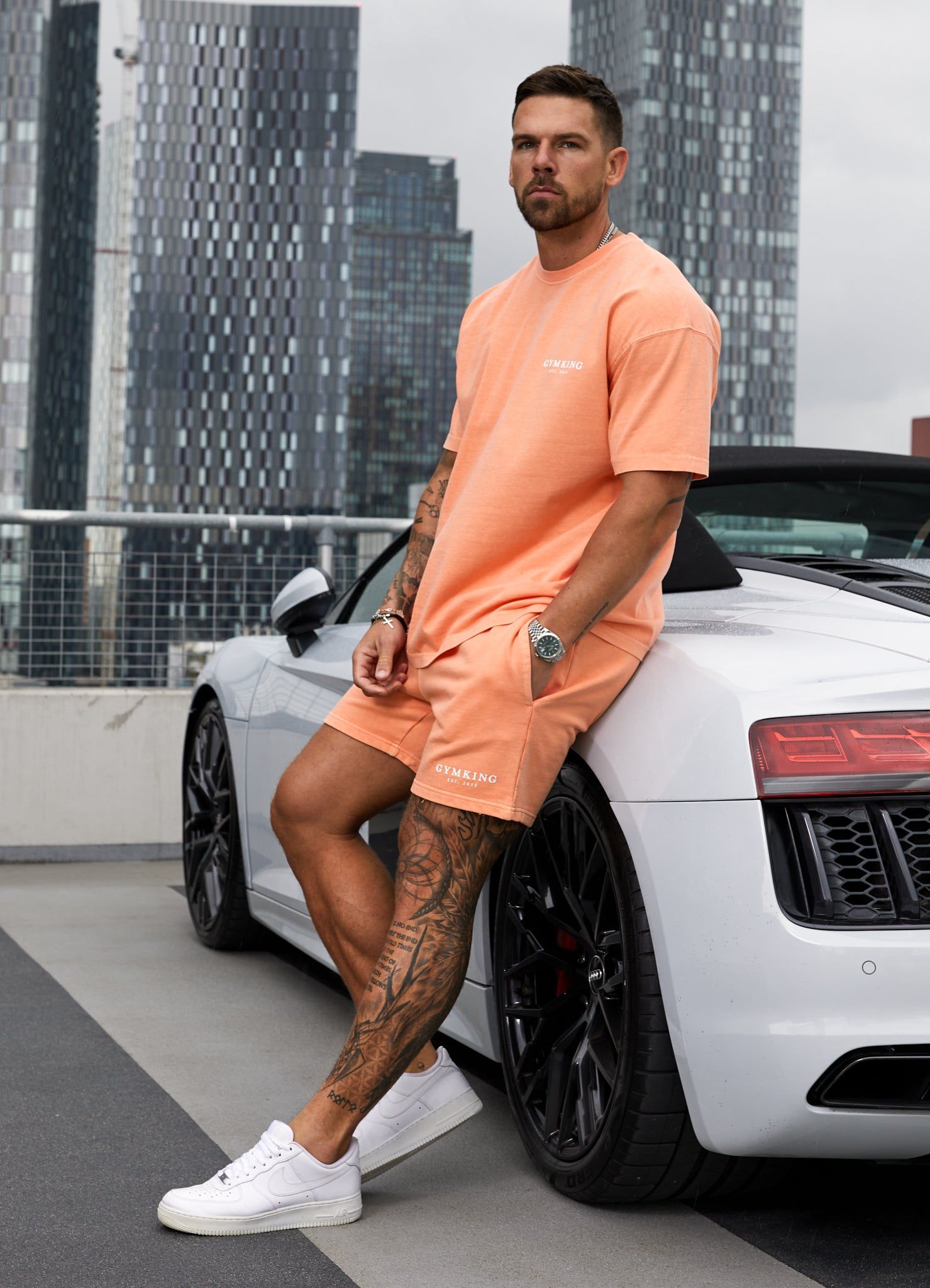 Gym King Est. Legacy Washed Tee - Washed Coral sold by The Gym King product image thumbnail 5