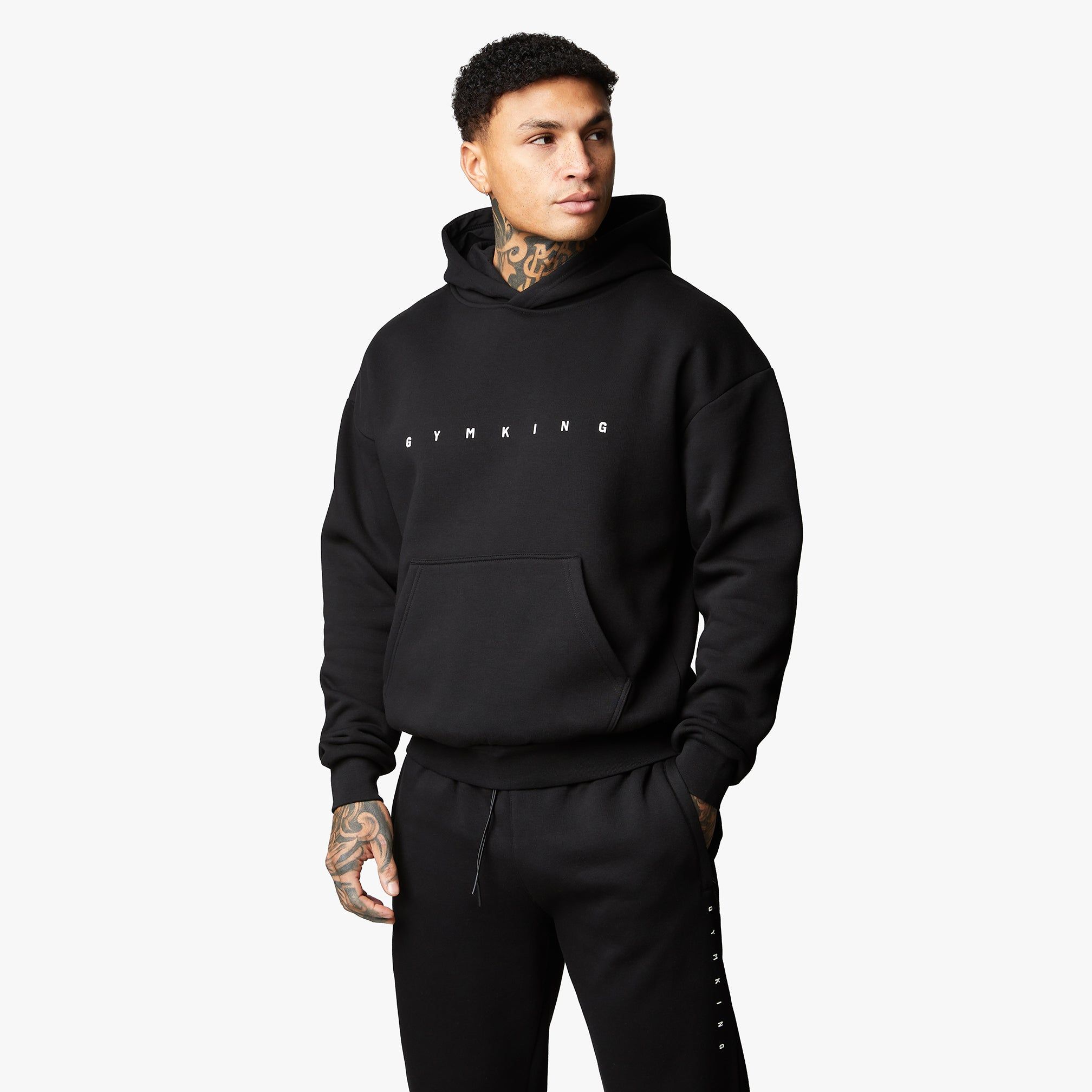 Gym King Rebellion Fleece Hood - Black sold by The Gym King product image thumbnail 2