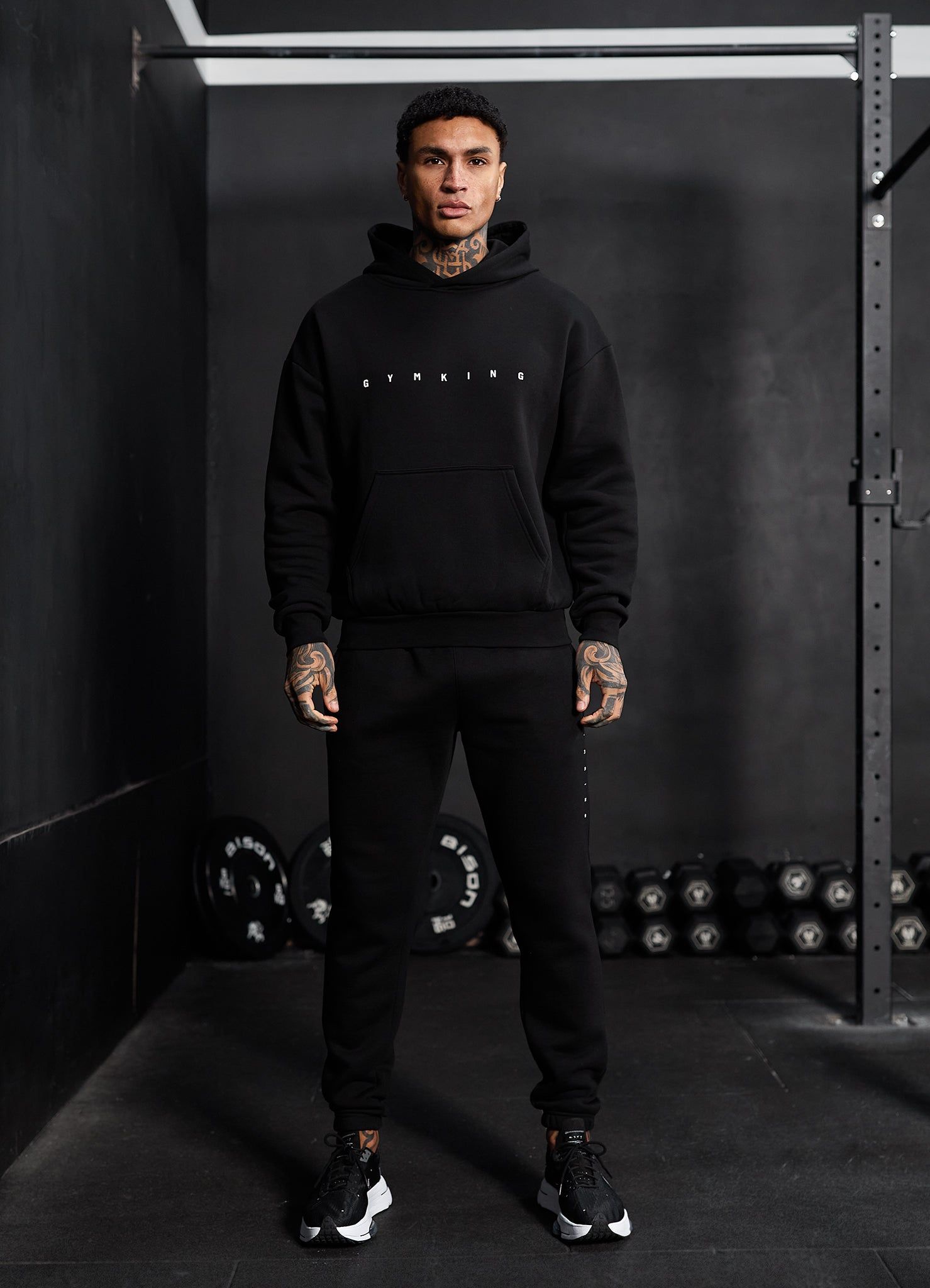 Gym King Rebellion Fleece Hood - Black sold by The Gym King product image thumbnail 4