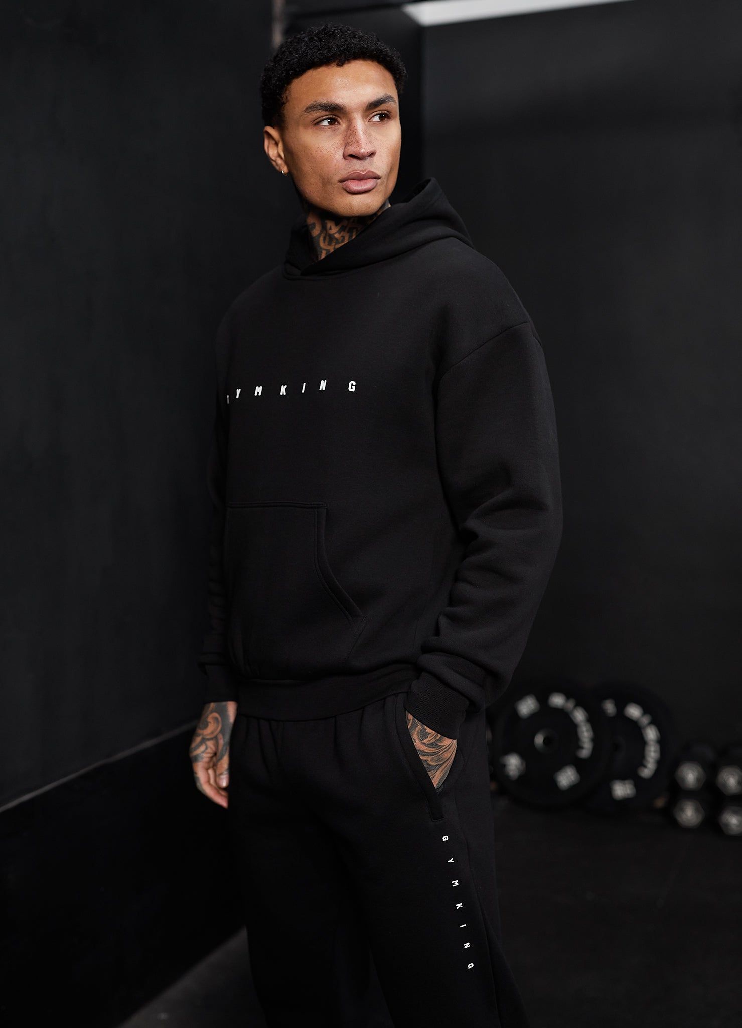 Gym King Rebellion Fleece Hood - Black sold by The Gym King product image thumbnail 3