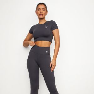 Gym King 365 Cap Sleeve Tee - Graphite sold by The Gym King