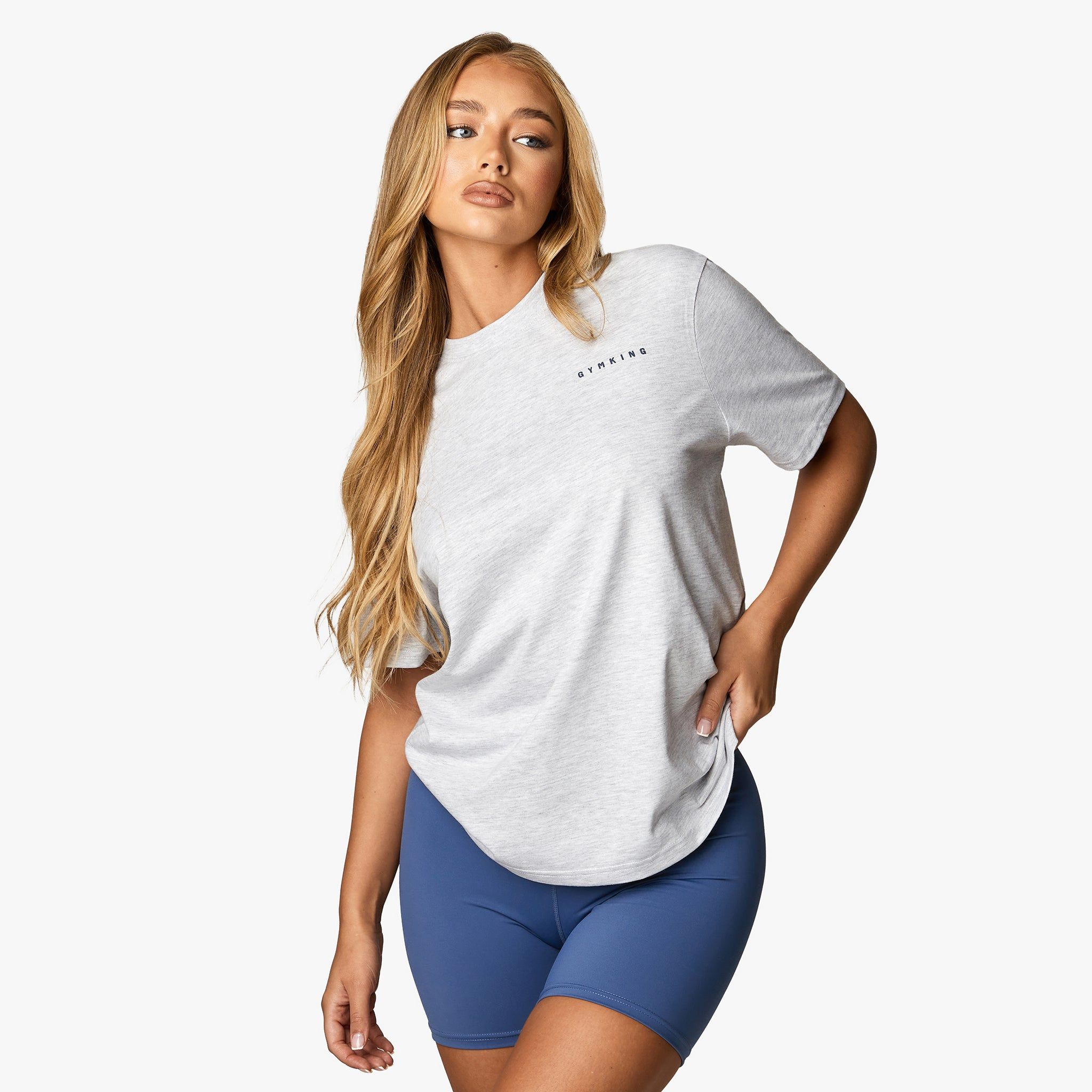 Gym King Powered By Belief BF Tee - Snow Marl sold by The Gym King product image thumbnail 2