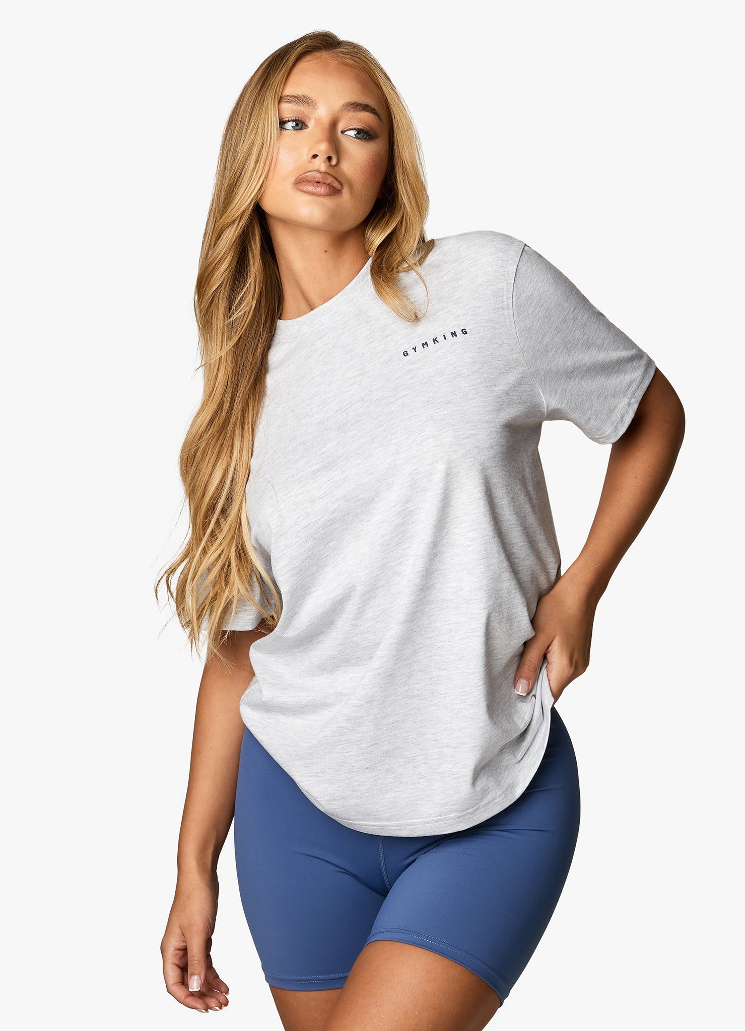 Gym King Powered By Belief BF Tee - Snow Marl sold by The Gym King product image thumbnail 3