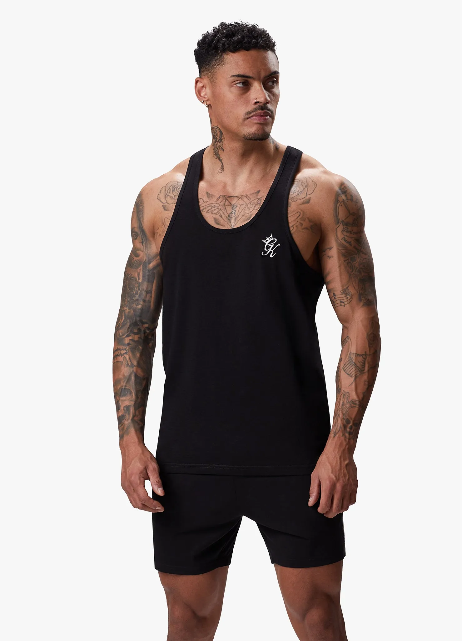 Gym King Fundamental Stringer Jersey Vest - Black sold by The Gym King product image thumbnail 2
