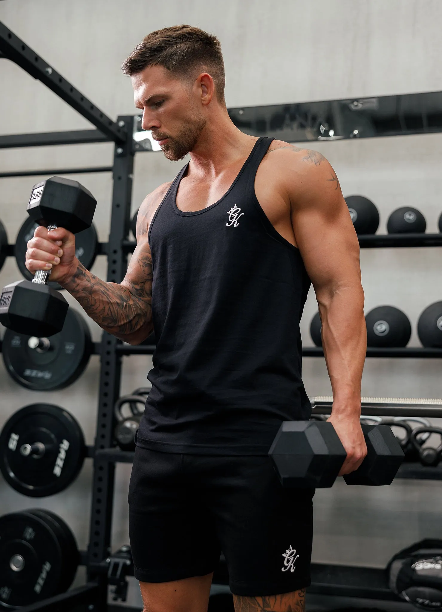 Gym King Fundamental Stringer Jersey Vest - Black sold by The Gym King product image thumbnail 5