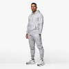 Gym King Fundamental Fleece Hood Tracksuit - Grey Marl sold by The Gym King