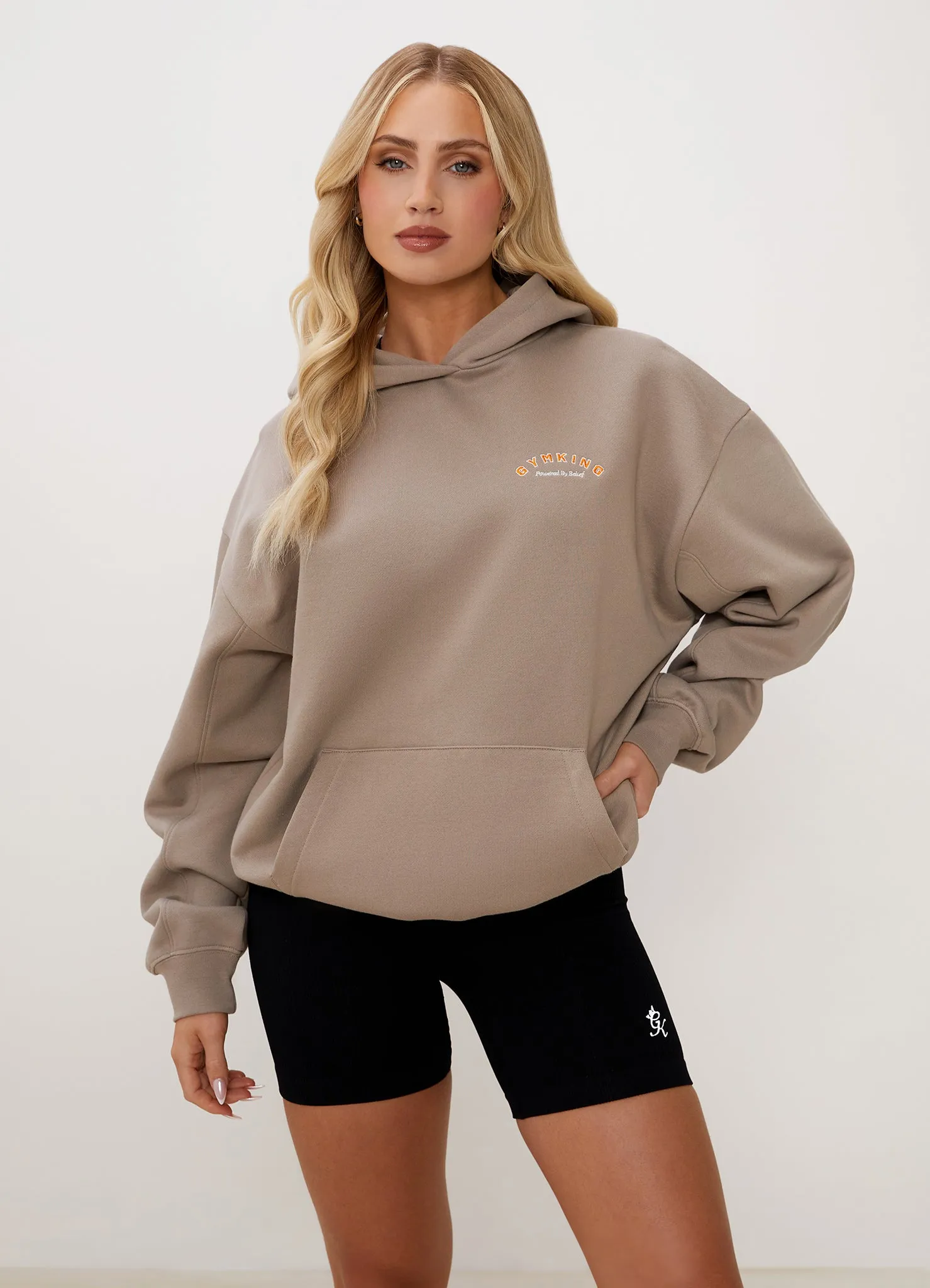 Gym King Spirit of Summer Relaxed Fit Hood - Mocha sold by The Gym King