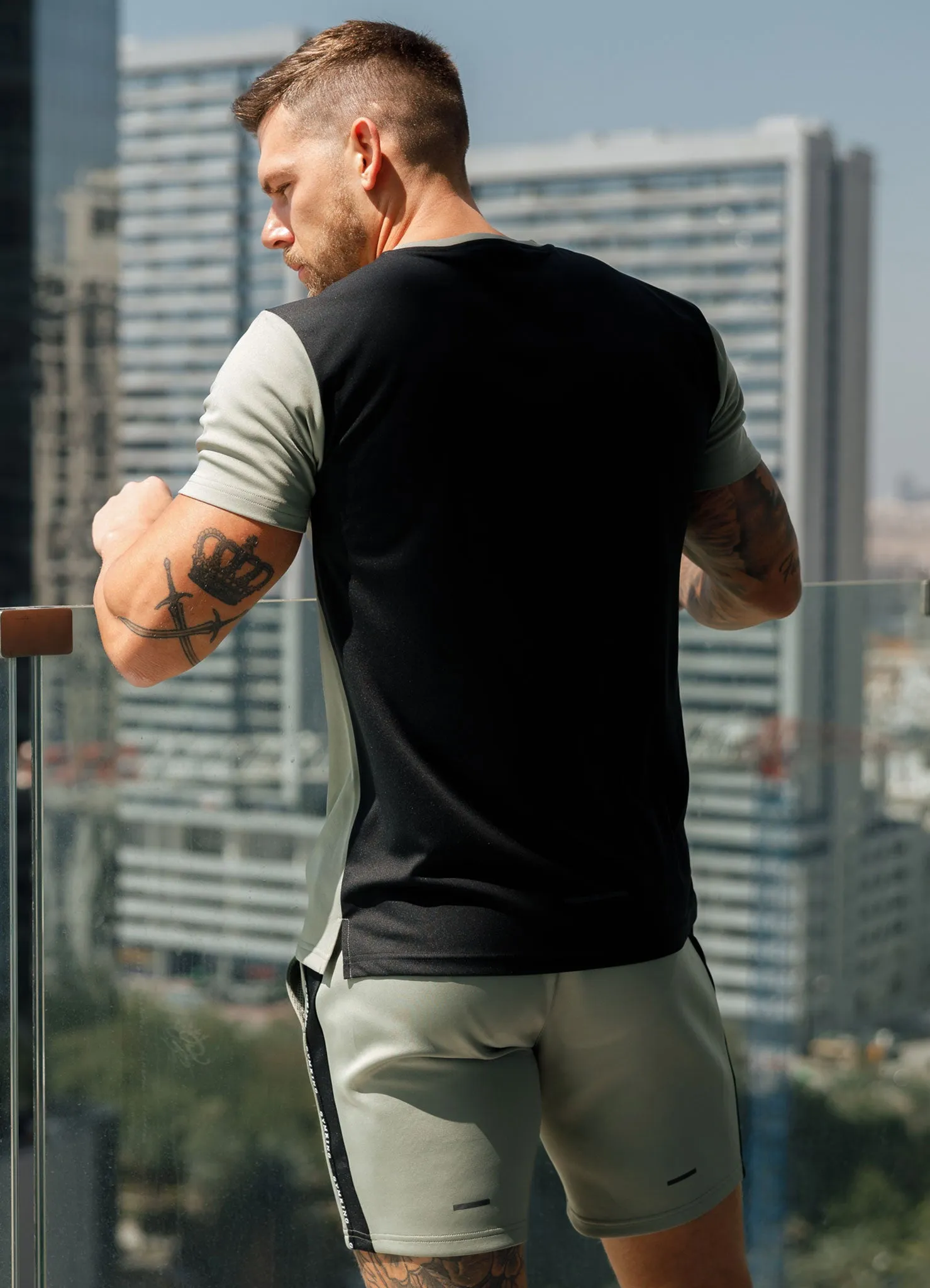 Gym King Taped Core Plus Tee - Soft Khaki sold by The Gym King product image thumbnail 3