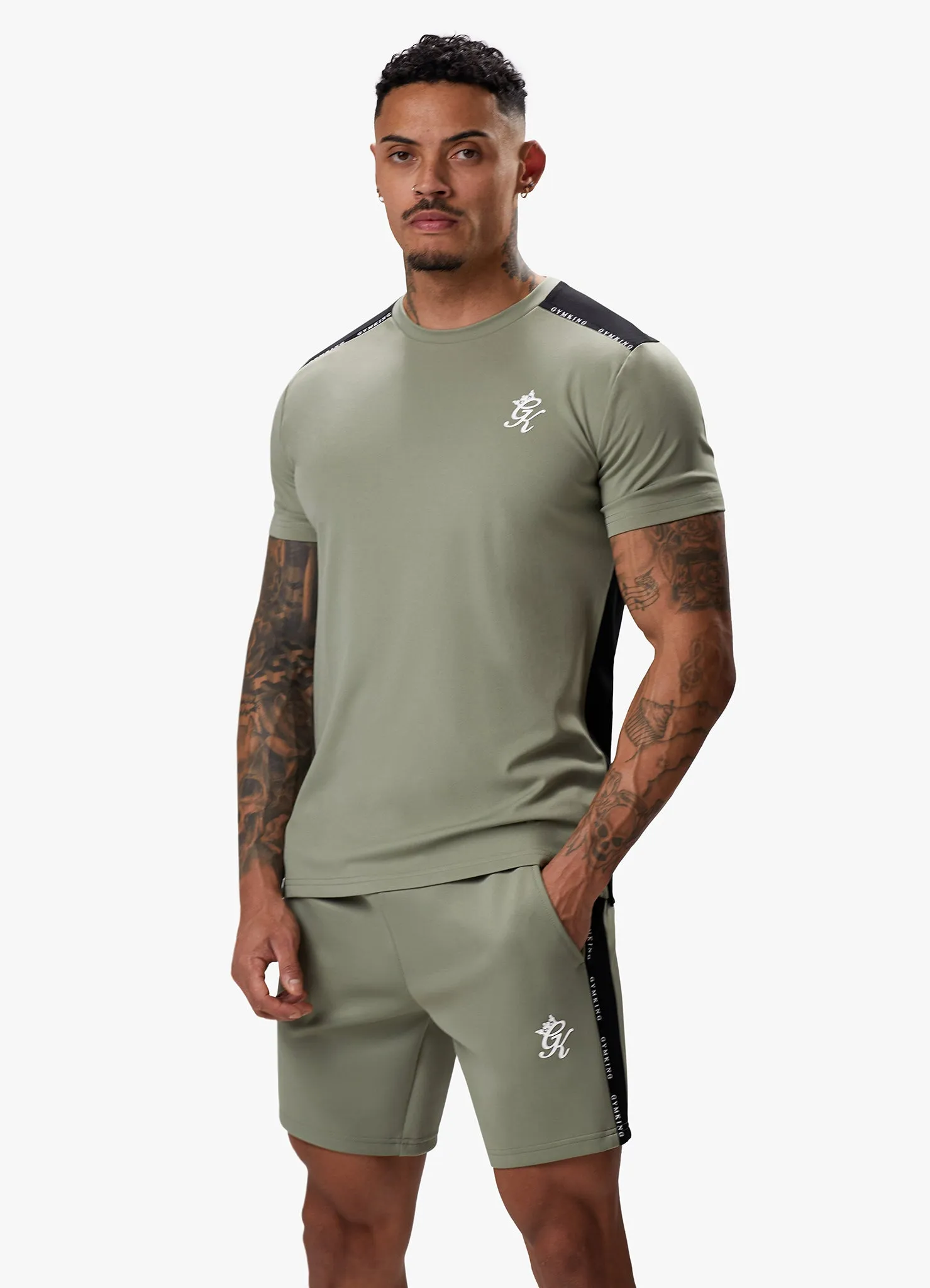 Gym King Taped Core Plus Tee - Soft Khaki sold by The Gym King product image thumbnail 5
