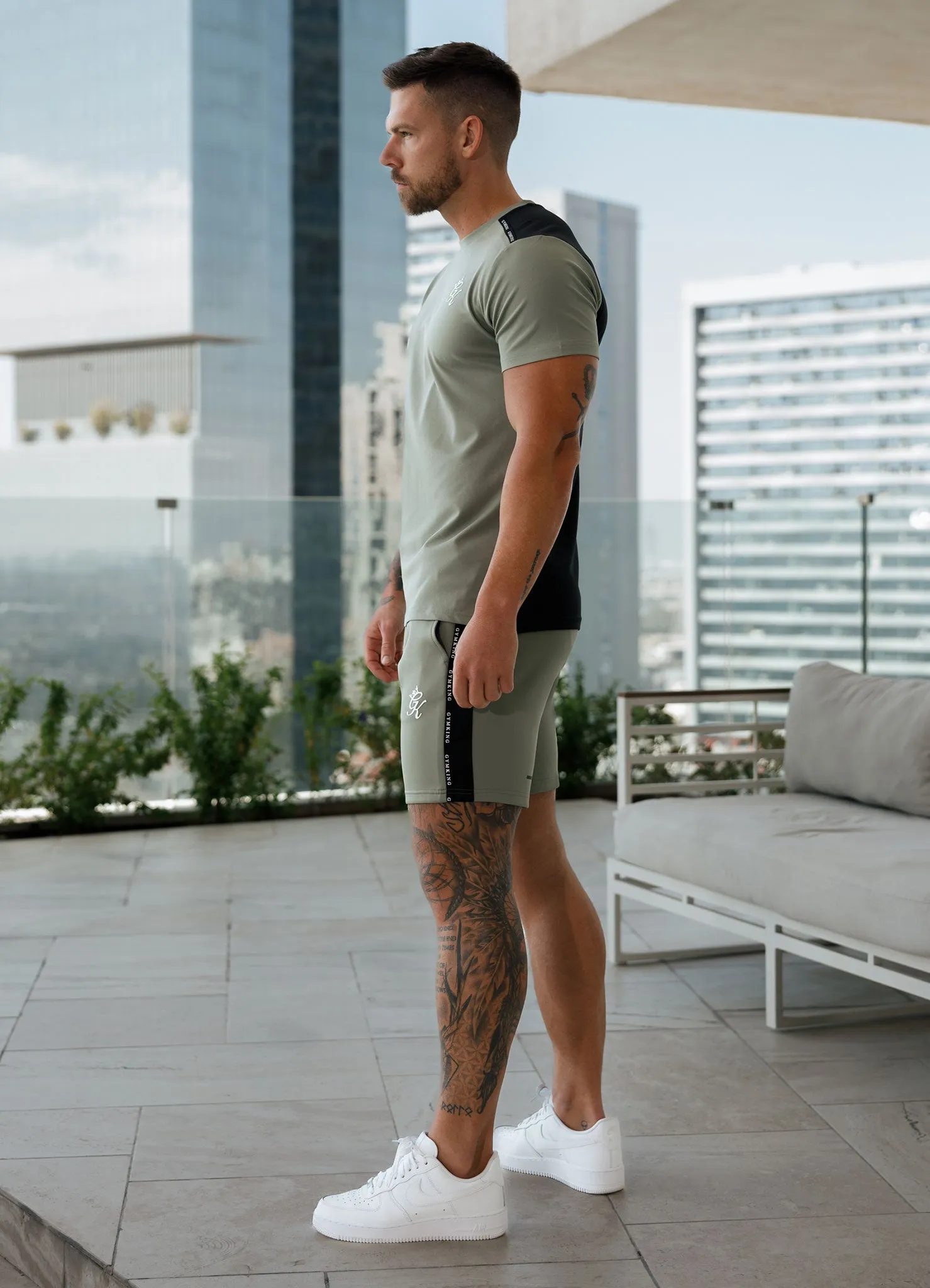 Gym King Taped Core Plus Tee - Soft Khaki sold by The Gym King product image thumbnail 4