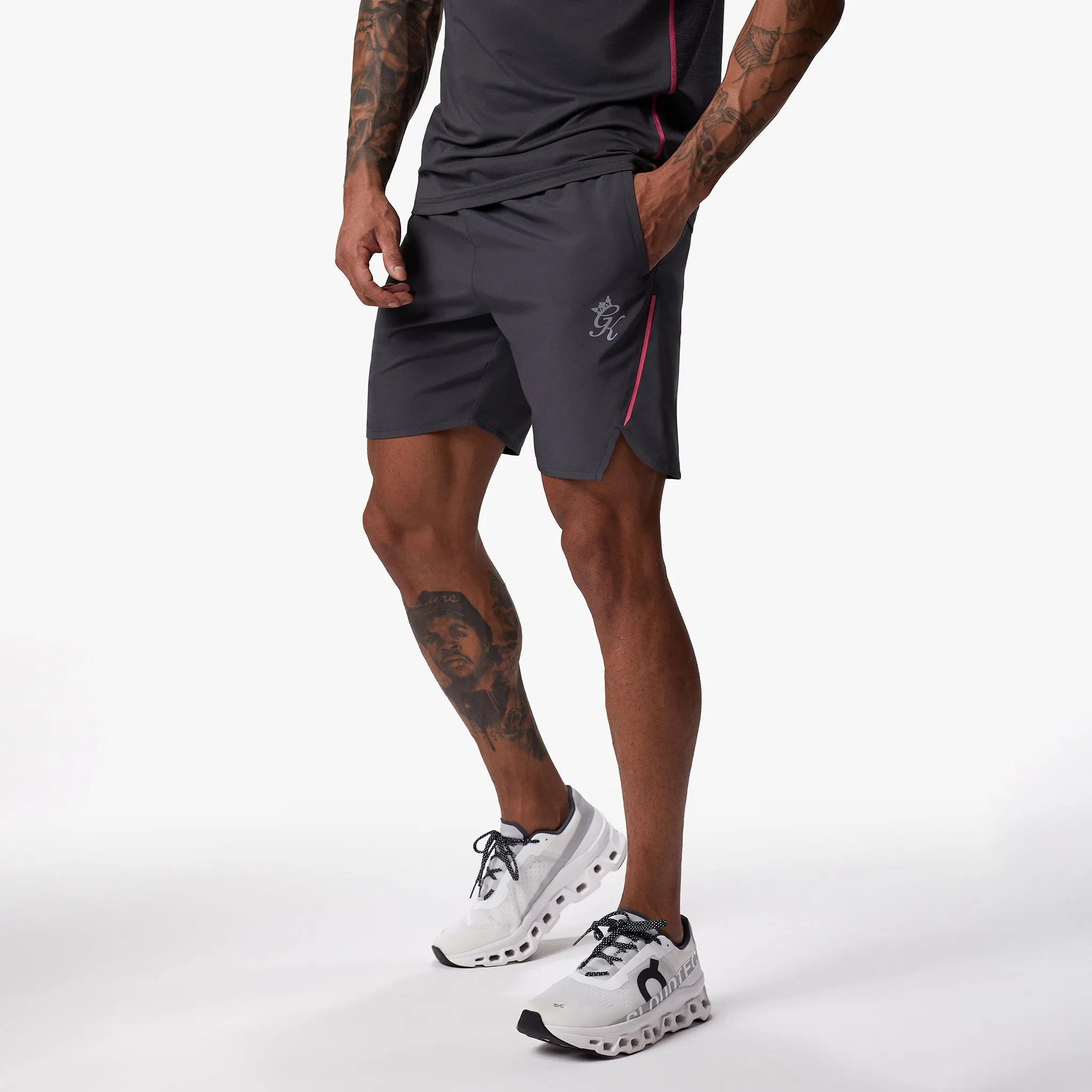 Gym King Flex 6" Short - Graphite/Fuchsia sold by The Gym King product image thumbnail 2