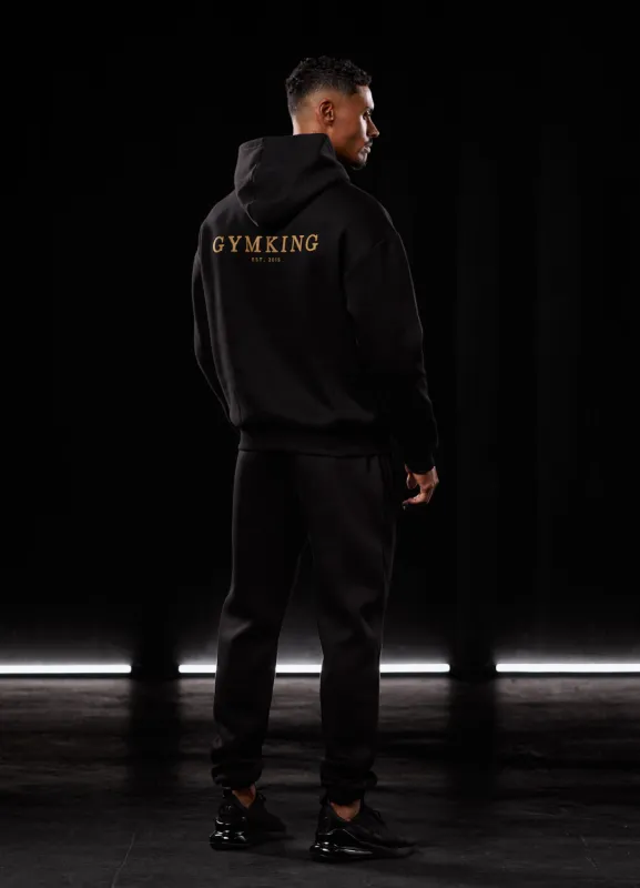 Gym King Established Tracksuit - Black/Gold sold by The Gym King