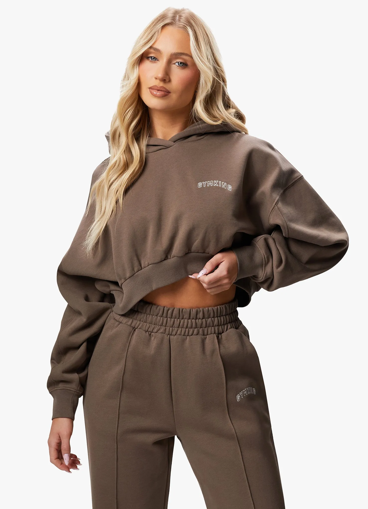 Gym King Refresh Crop Hood - Deep Mink sold by The Gym King