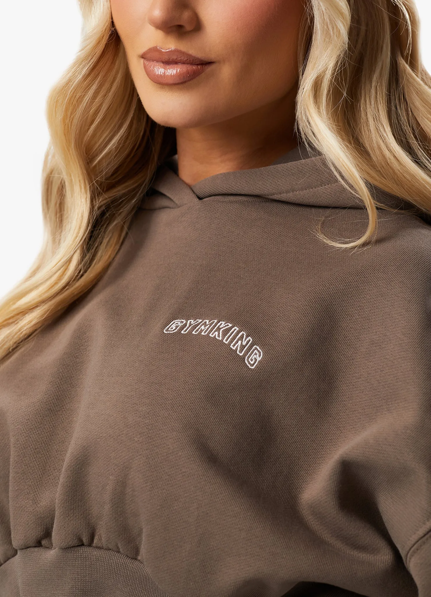 Gym King Refresh Crop Hood - Deep Mink sold by The Gym King product image thumbnail 5