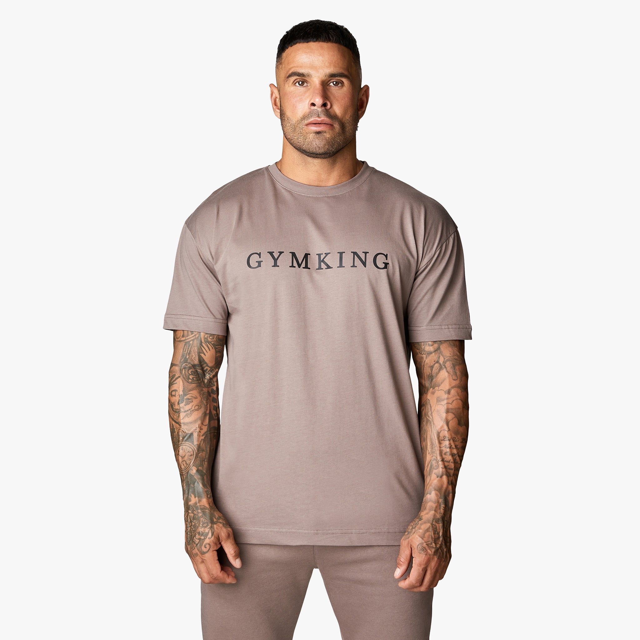 Gym King Covert Linear Logo Tee - Iron sold by The Gym King product image thumbnail 2
