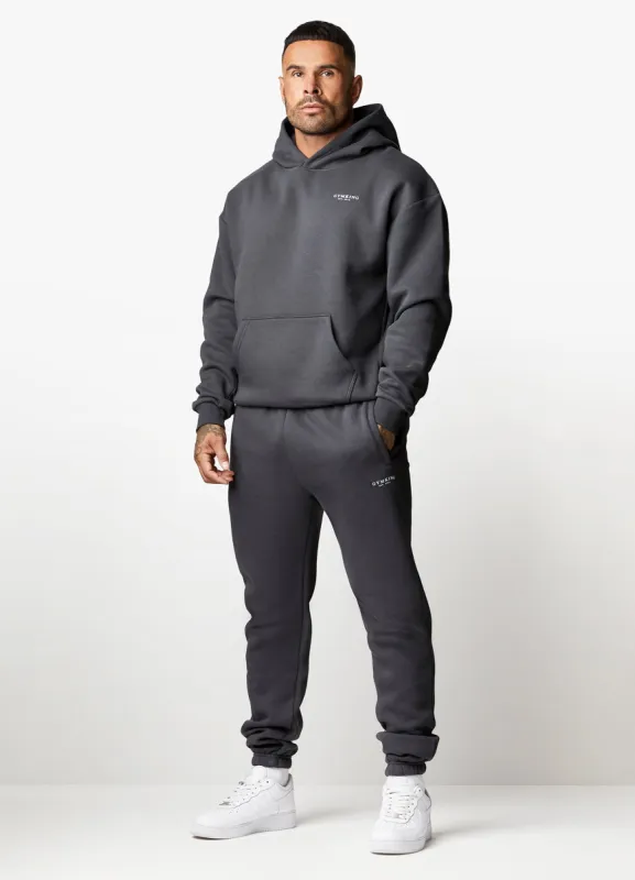 Gym King Established Hood & Jogger - Dark Pewter sold by The Gym King