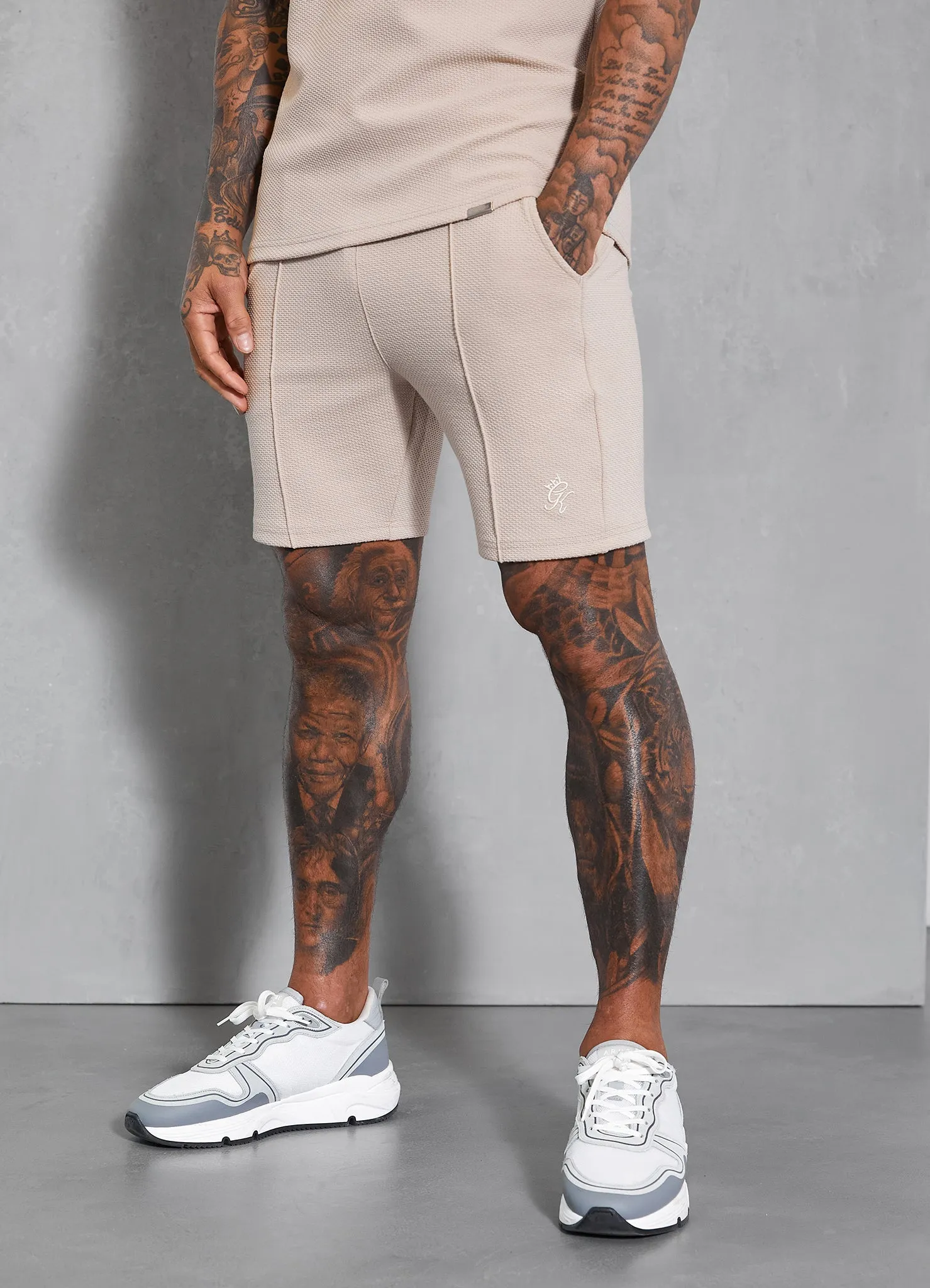 Gym King Signature Texture Short - Stone sold by The Gym King product image thumbnail 4