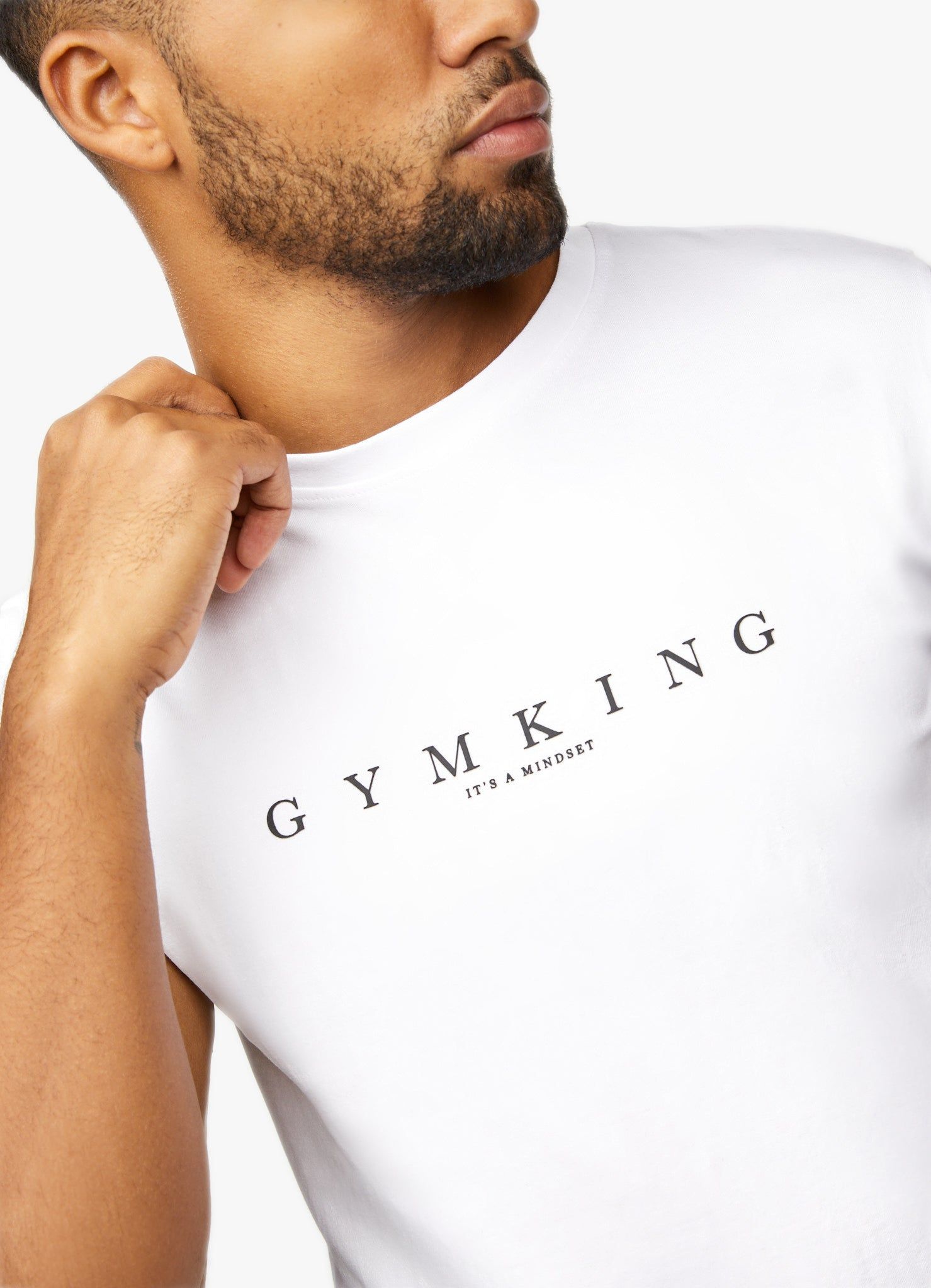 Gym King Mindset Tee - White sold by The Gym King product image thumbnail 4
