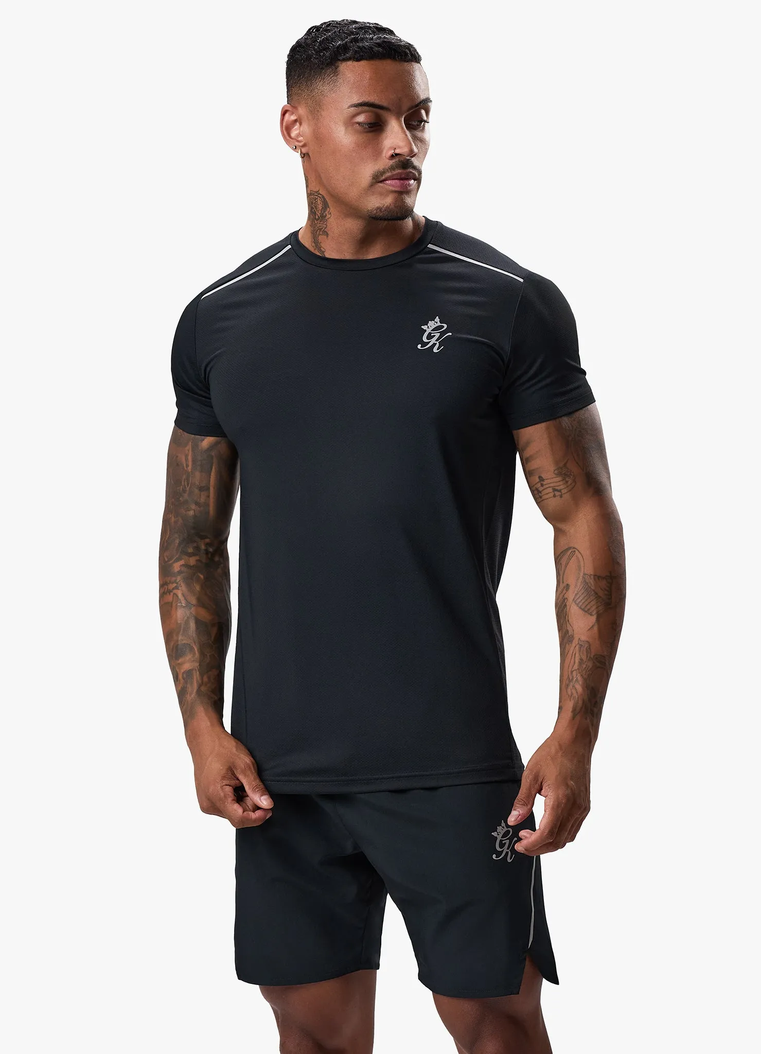Gym King Flex Tee - Black/Silver sold by The Gym King