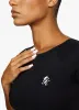 Gym King Dominate Cap Sleeve Crop Tee - Black sold by The Gym King
