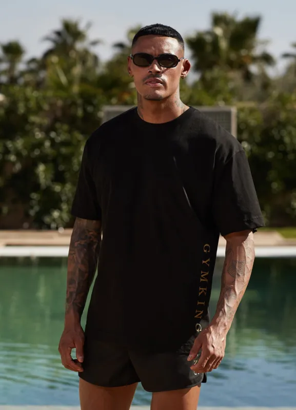 Gym King Blaze Jersey Tee - Black/Gold sold by The Gym King