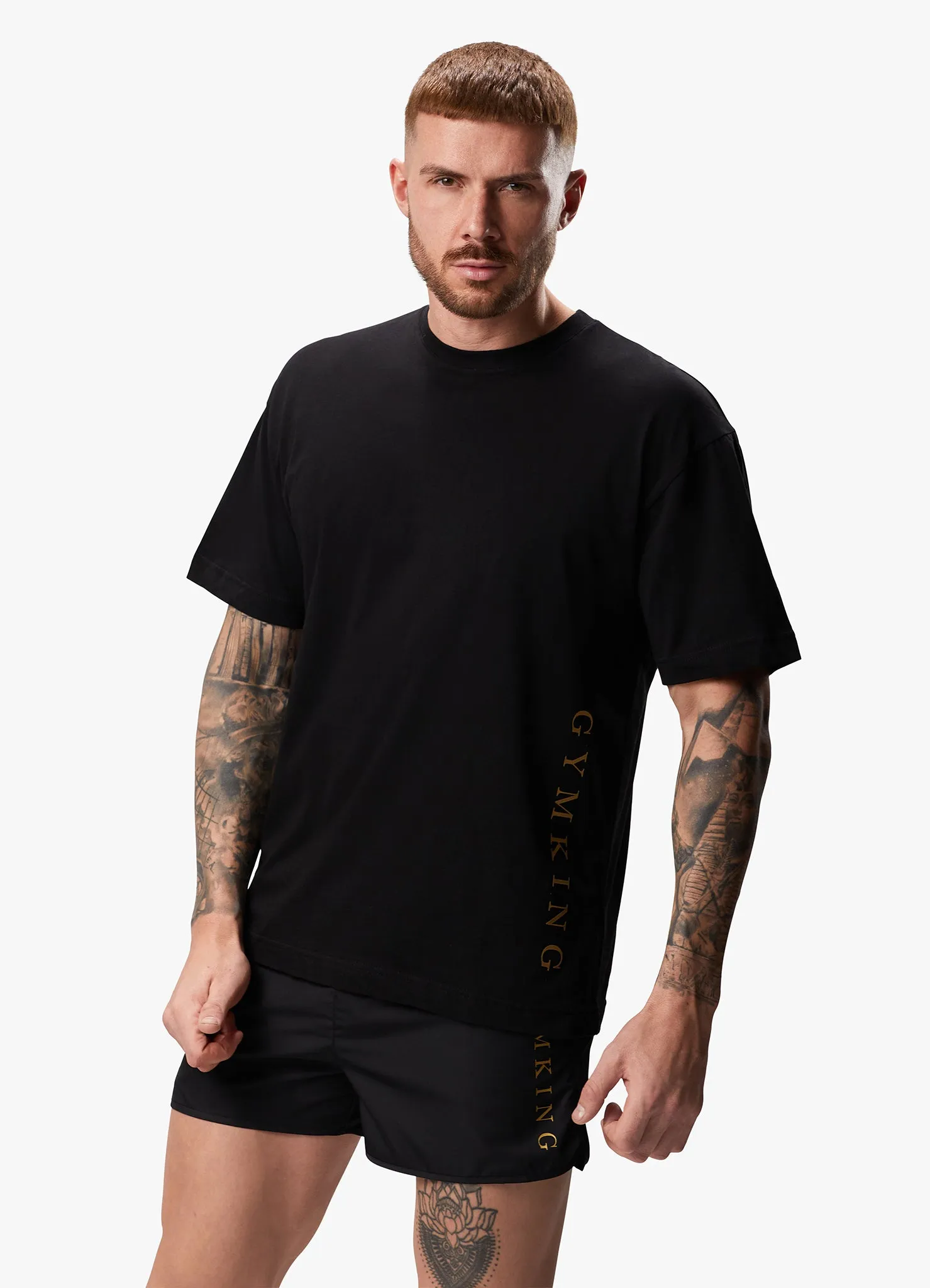 Gym King Blaze Jersey Tee - Black/Gold sold by The Gym King product image thumbnail 5